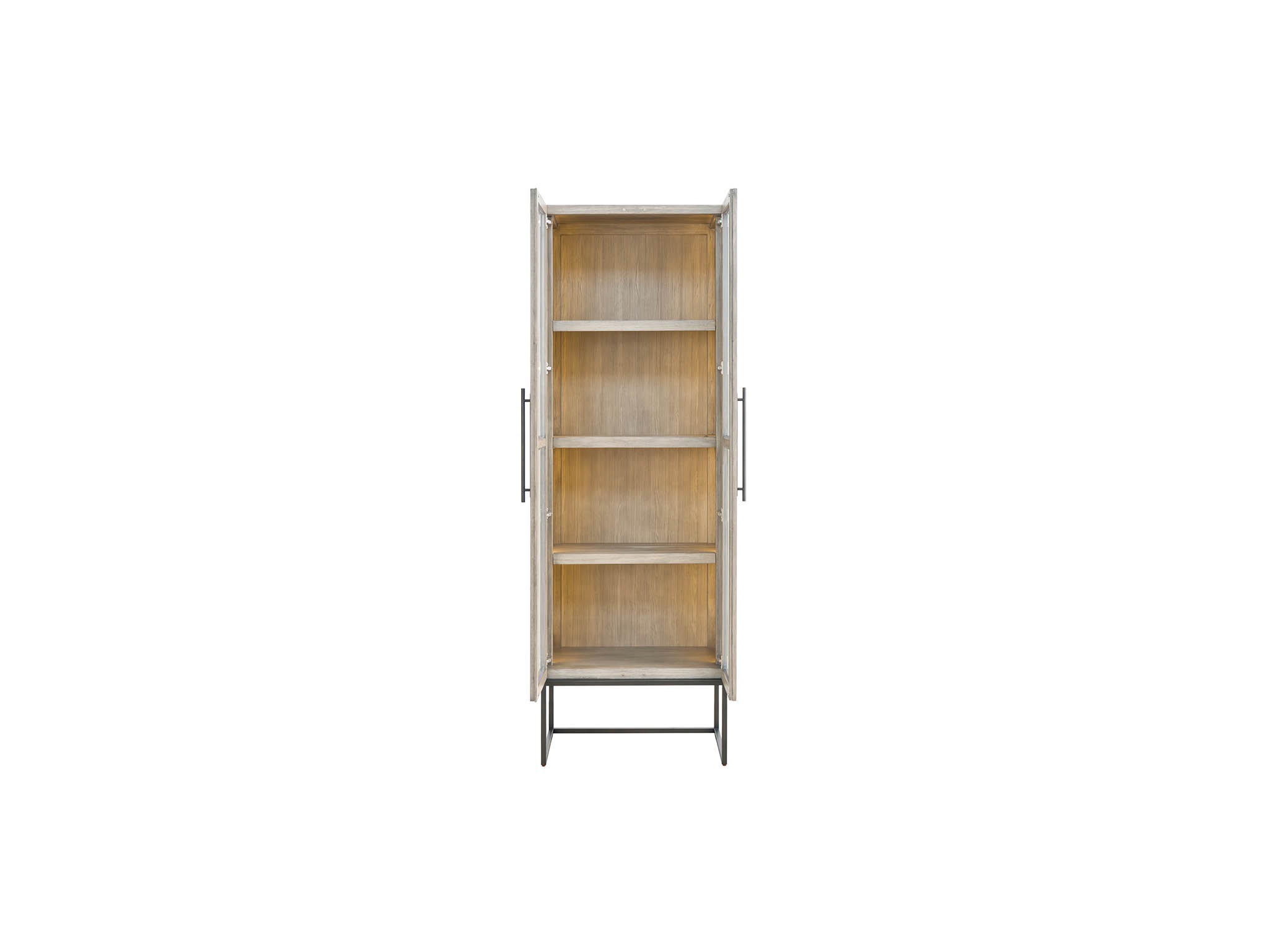 River Rock Display Cabinet - Silo with a white background