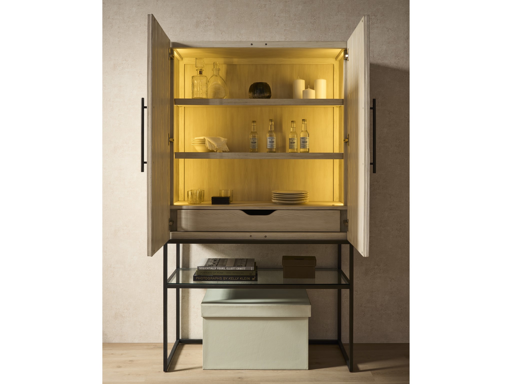 River Rock Bar Cabinet - Multiple item room scene