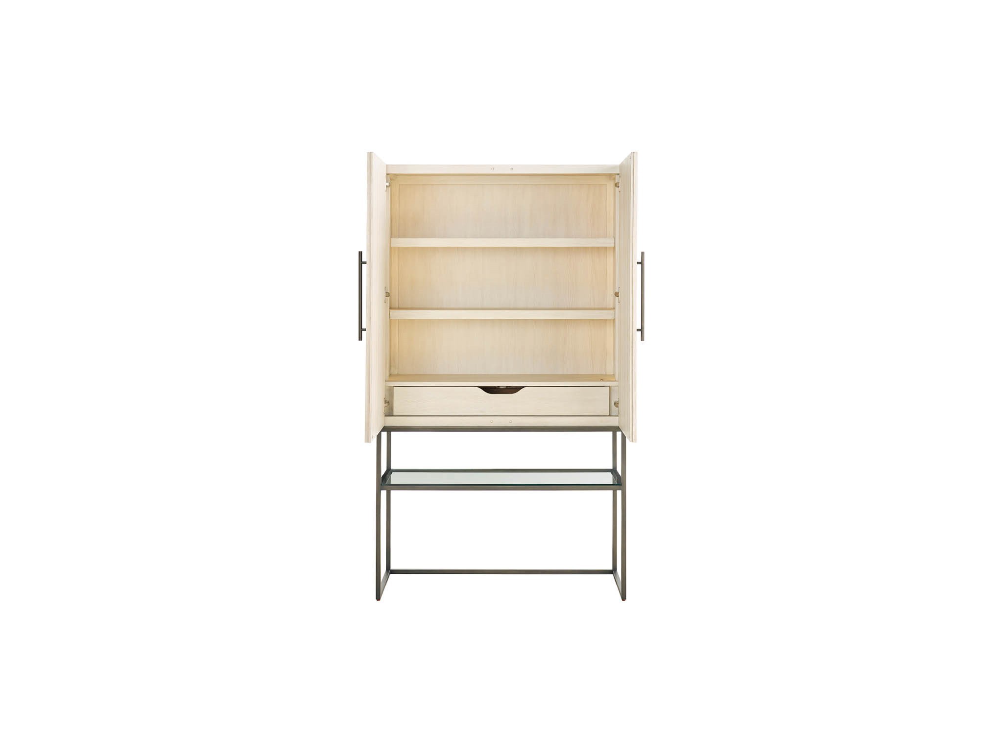 River Rock Bar Cabinet - Silo with a white background