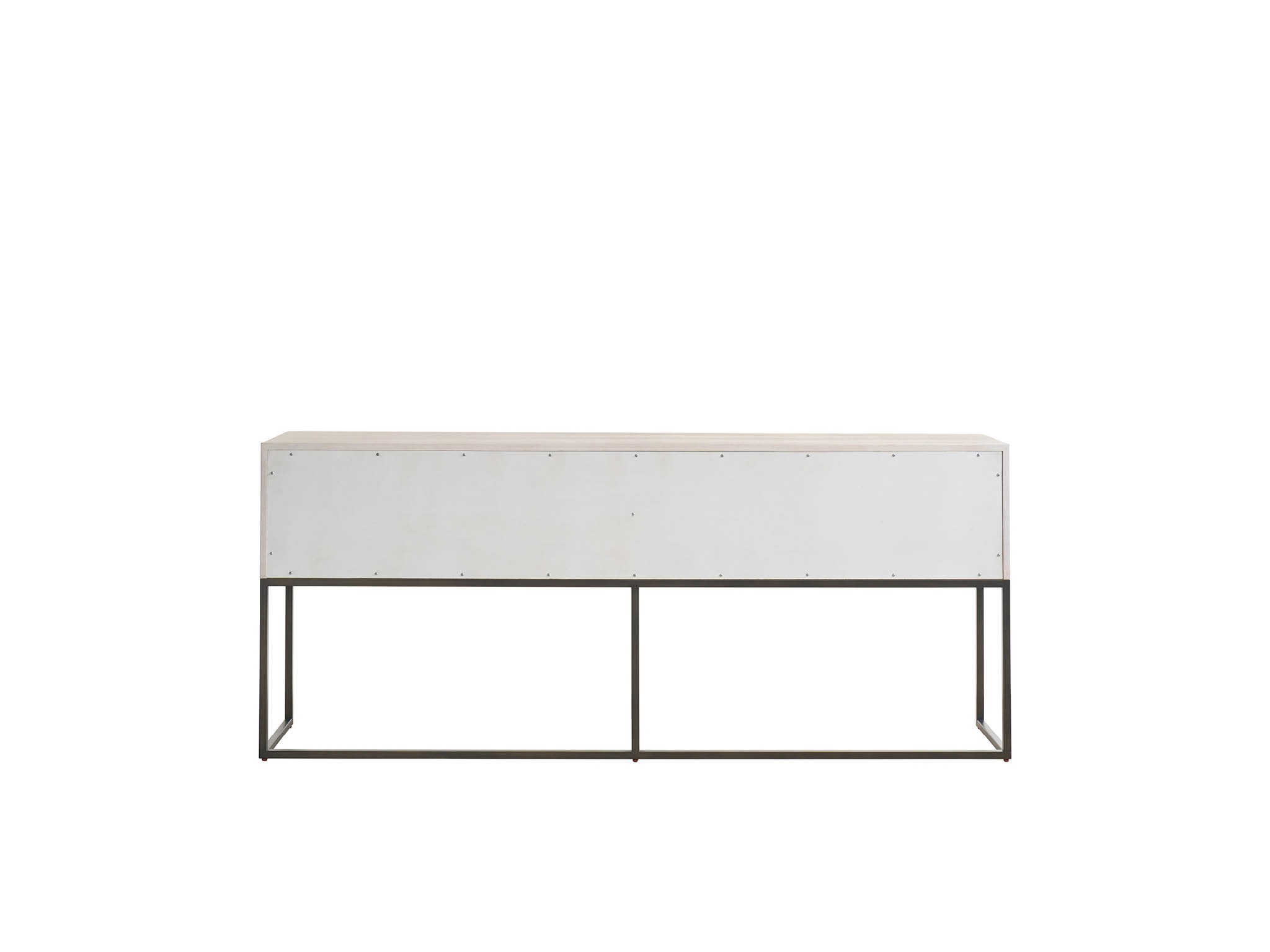 River Rock Metal Base Console - Silo with a white background