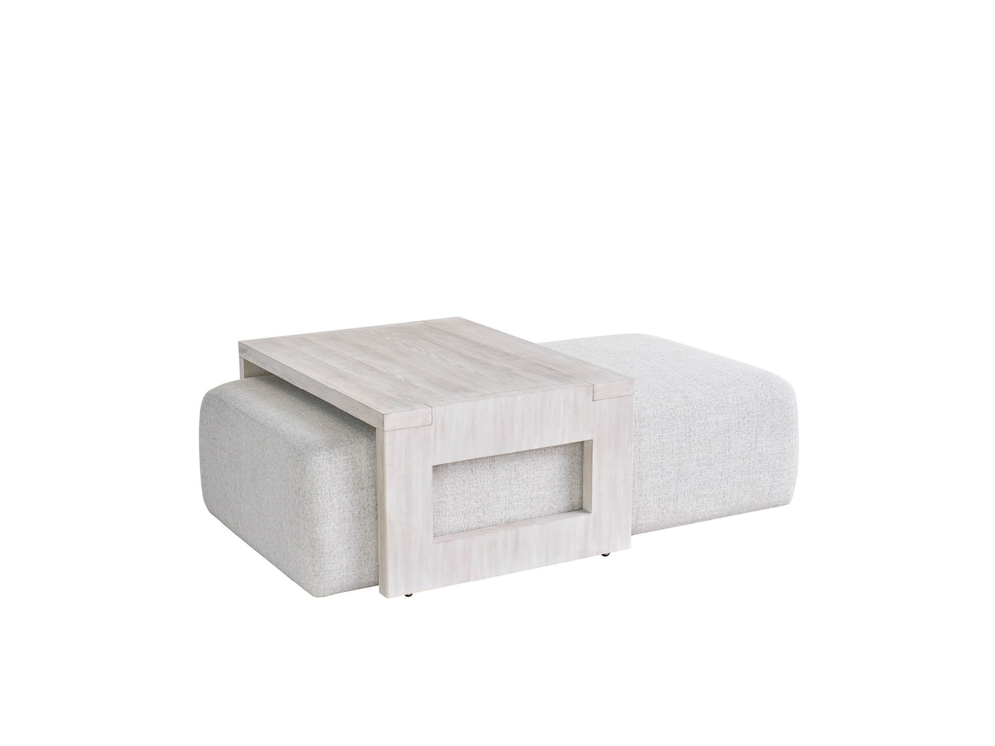 River Rock Nesting Cocktail Ottoman - Silo with a white background