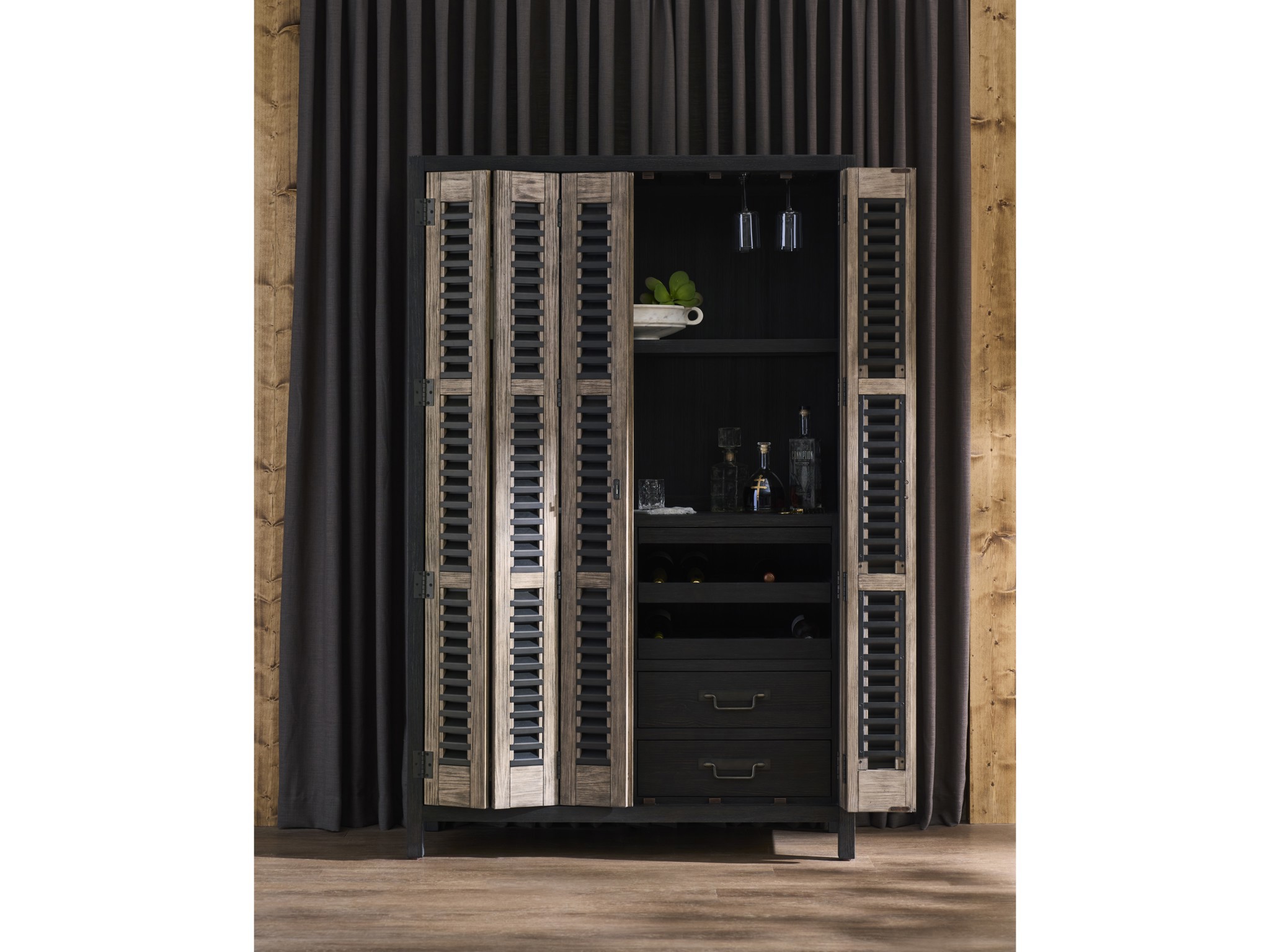 Dwell Bar Cabinet - Multiple item room scene