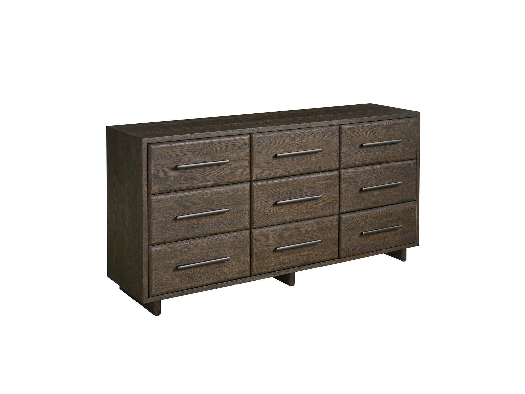Sable Nine Drawer Dresser - Silo with a white background