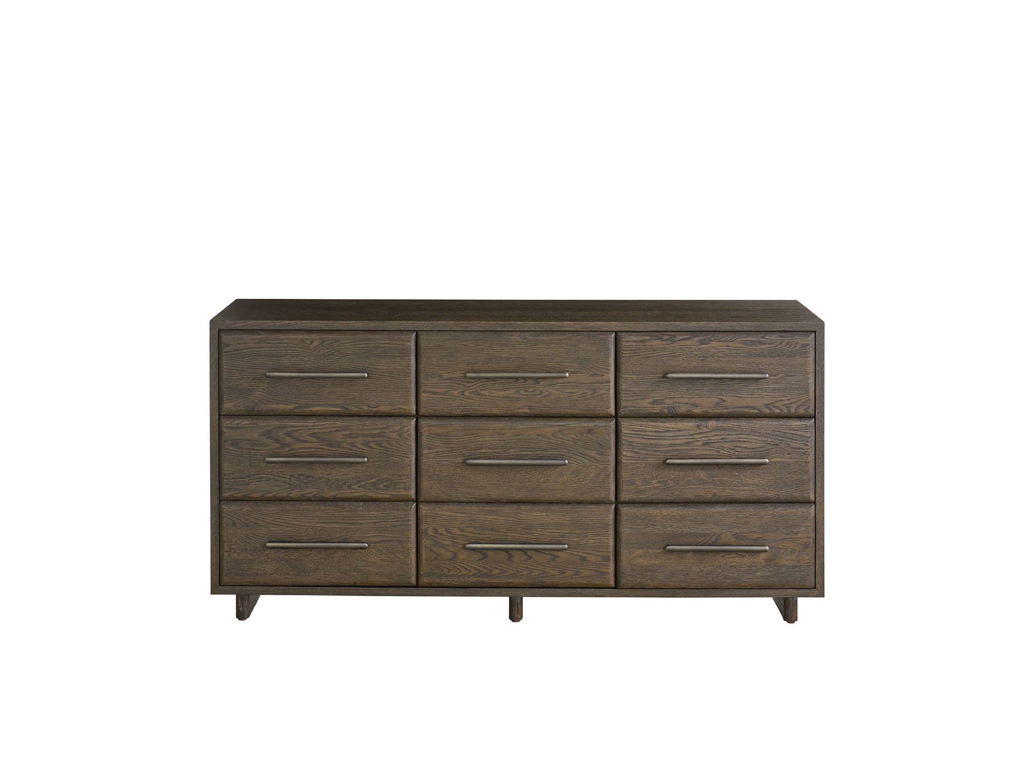 Sable Nine Drawer Dresser - Silo with a white background