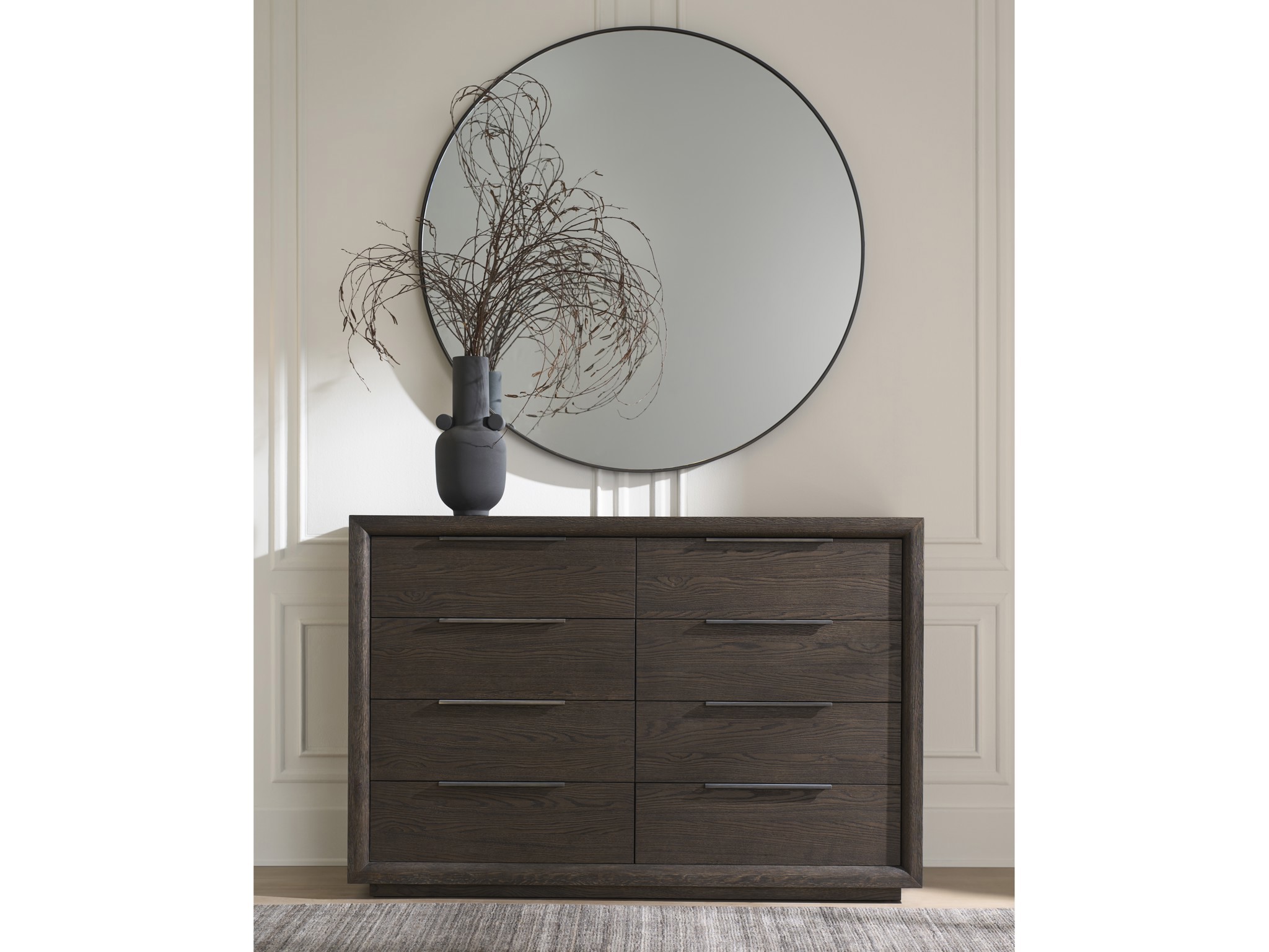 Sable Eight Drawer Dresser - Multiple item room scene