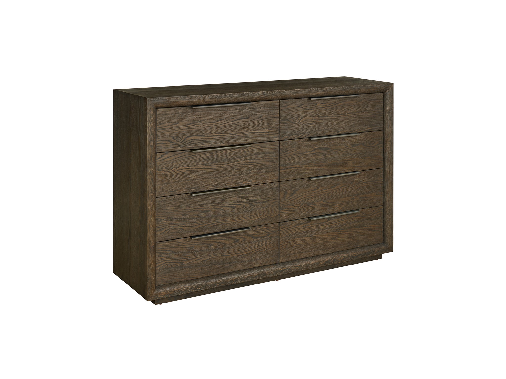 Sable Eight Drawer Dresser - Silo with a white background
