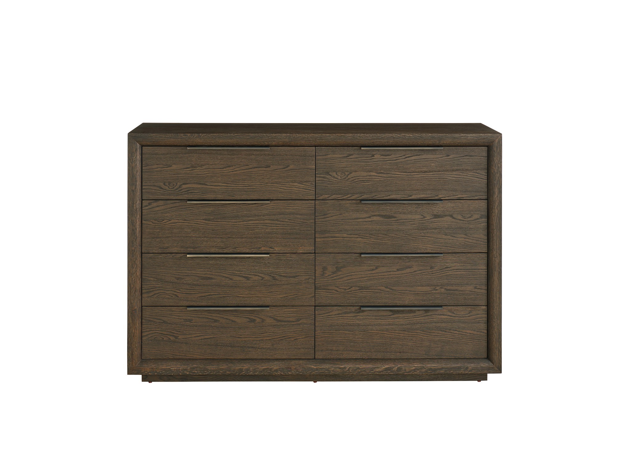 Sable Eight Drawer Dresser - Silo with a white background