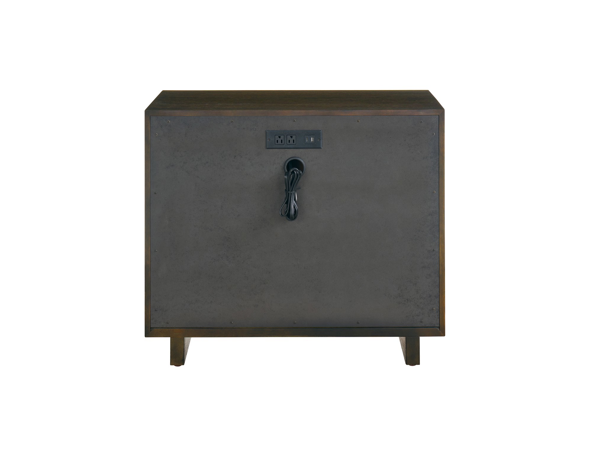 Sable Three Drawer Nightstand - Silo with a white background