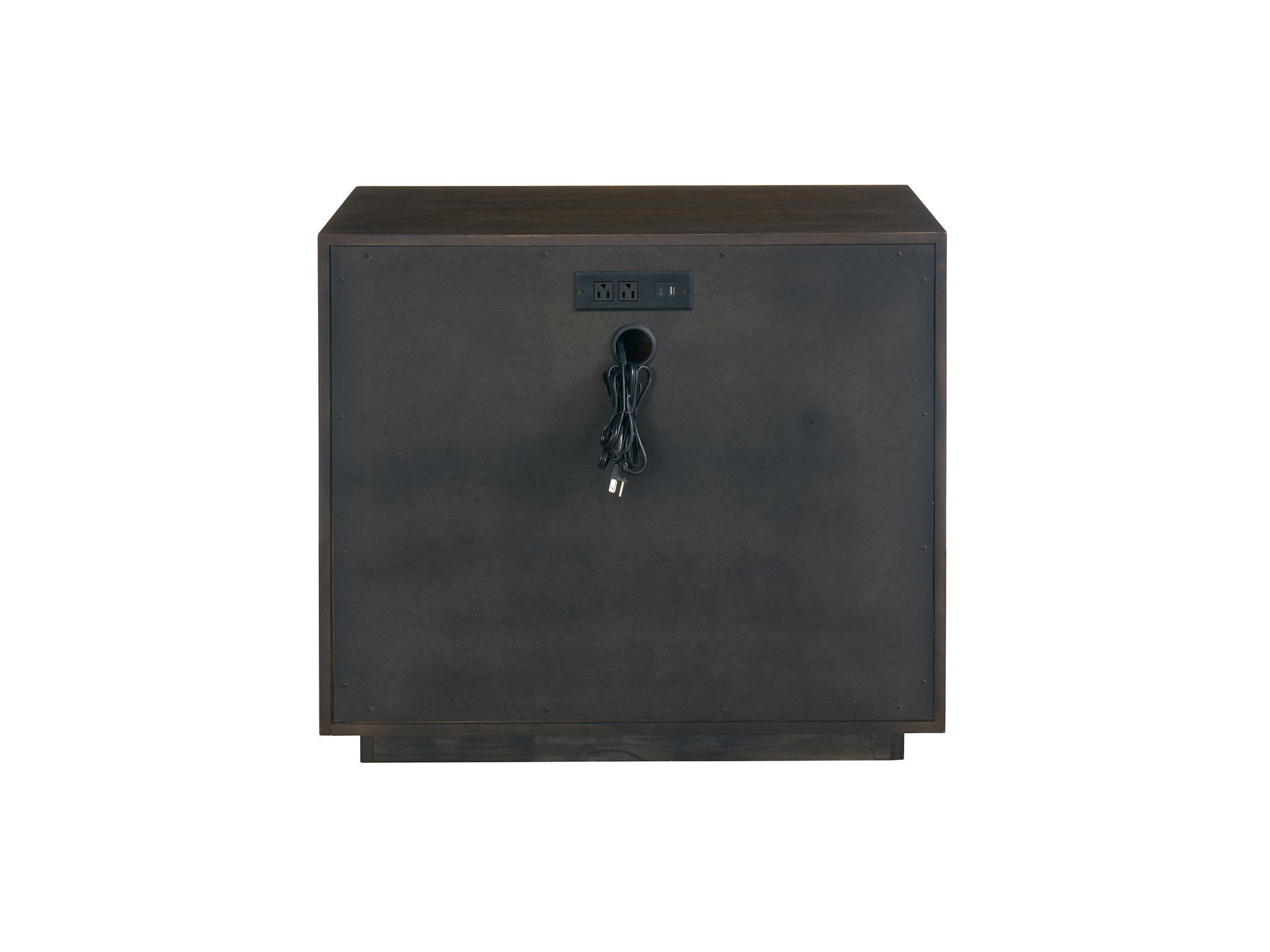 Sable Plinth Nightstand - Silo with a white background