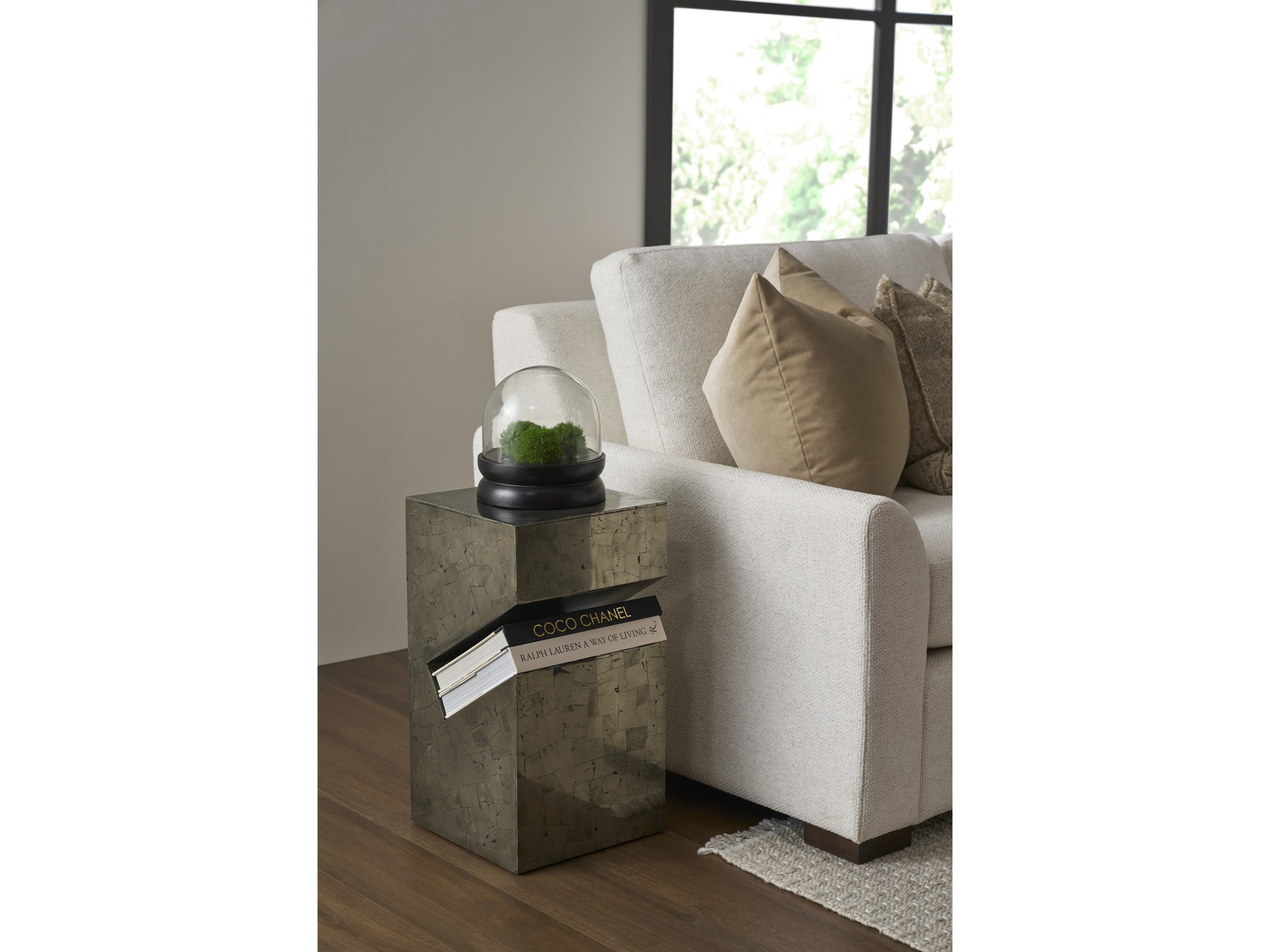 Pyrite Side Table - Multiple item room scene
