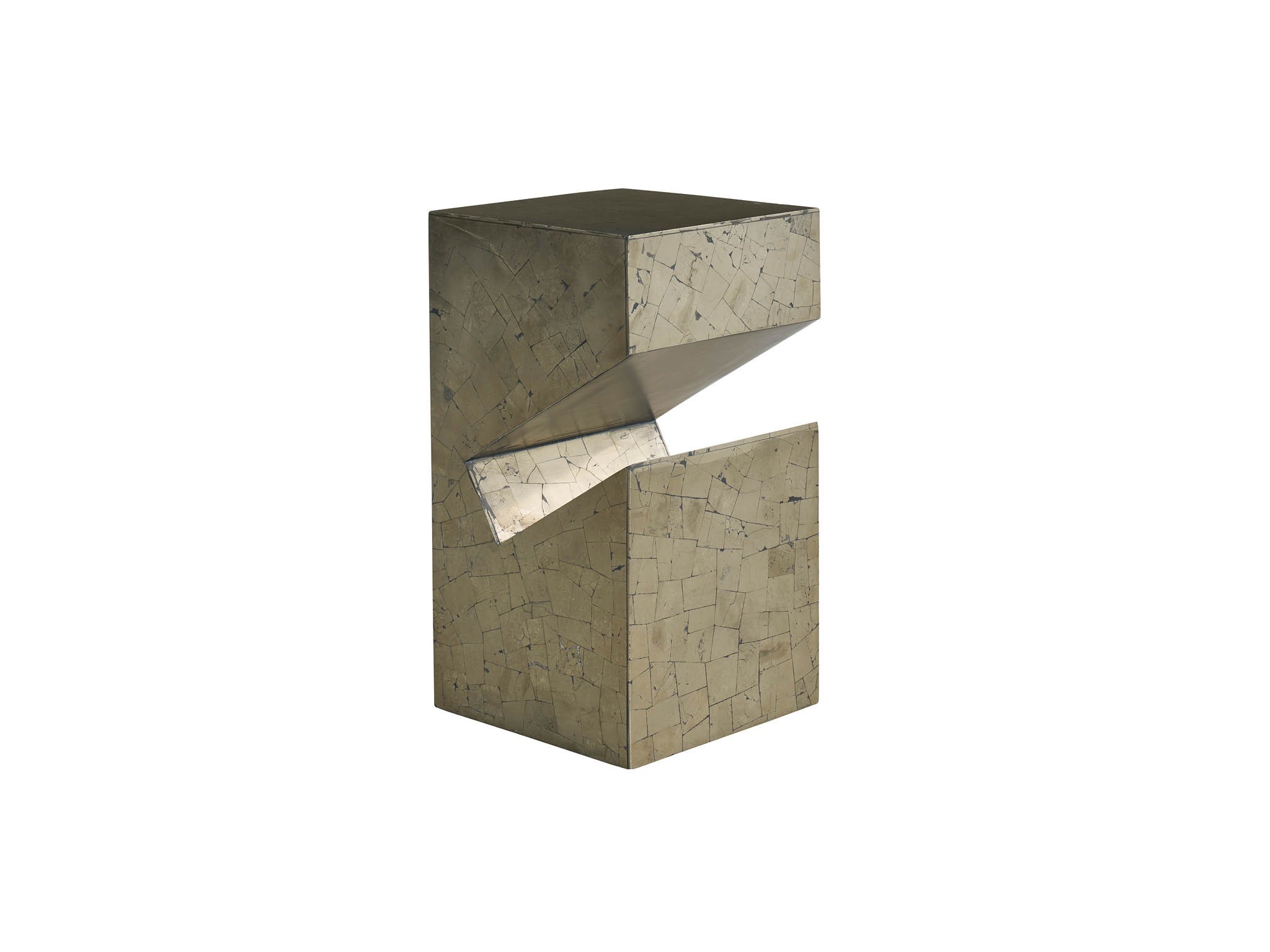 Pyrite Side Table - Silo with a white background