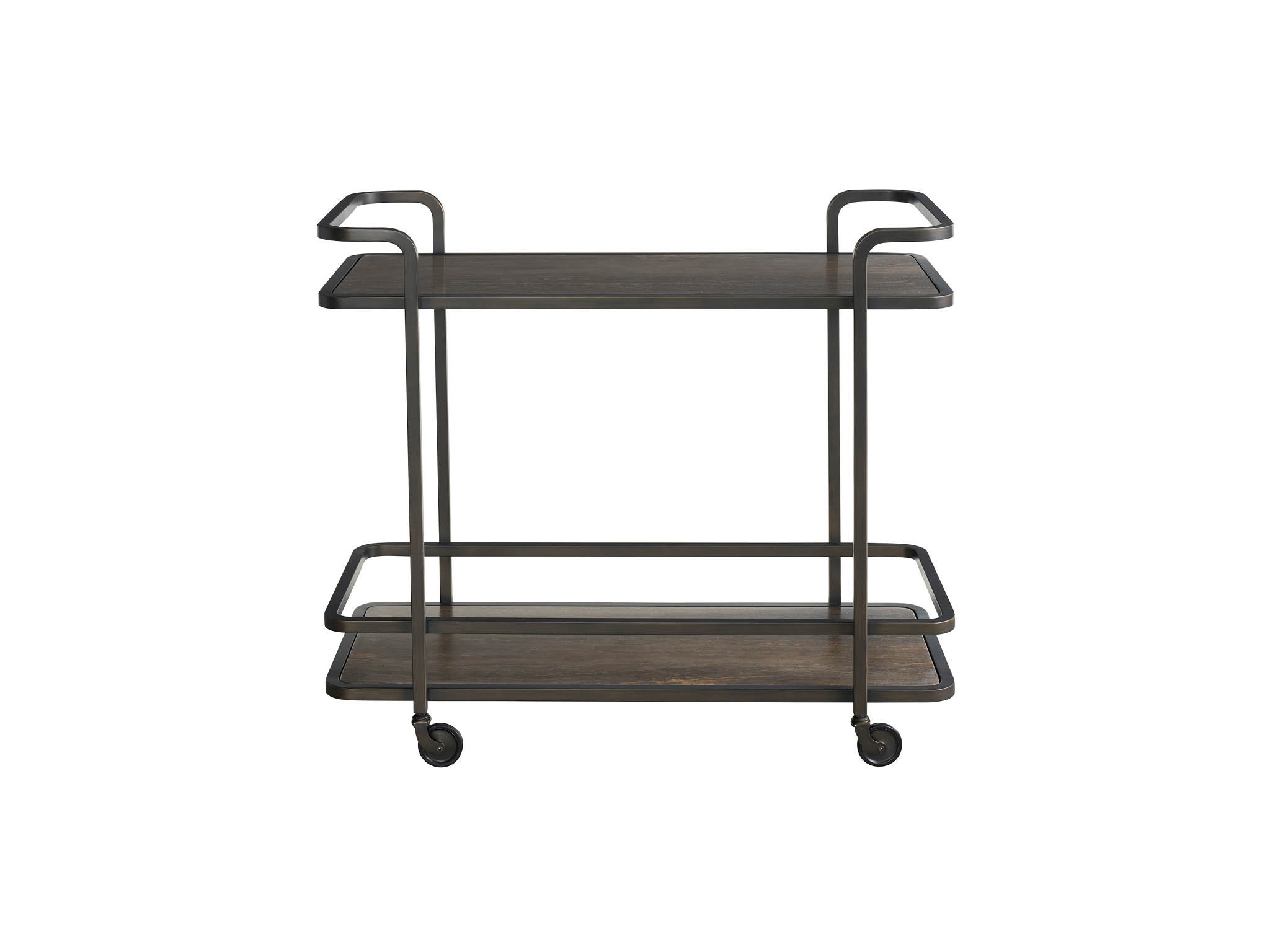 Smoked Bronze Bar Cart - Silo with a white background