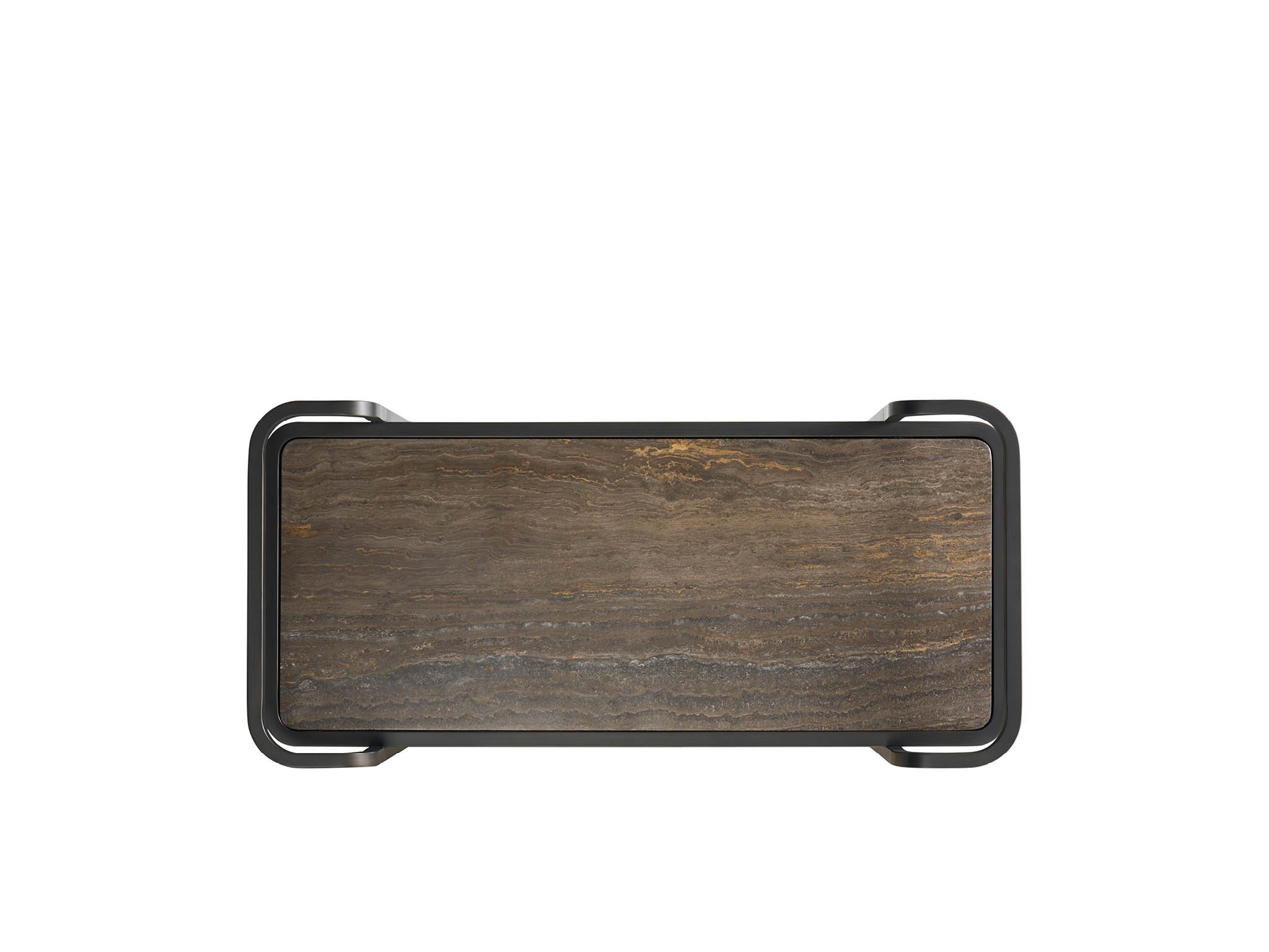 Smoked Bronze Bar Cart - Silo with a white background