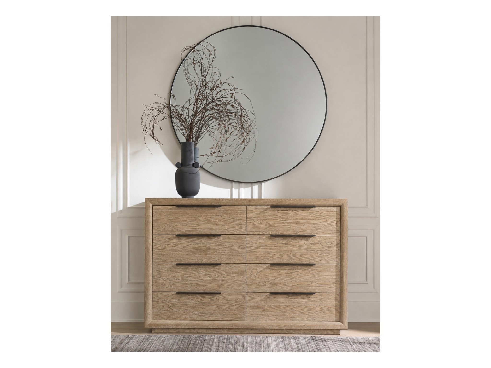 Desert Eight Drawer Dresser - Multiple item room scene