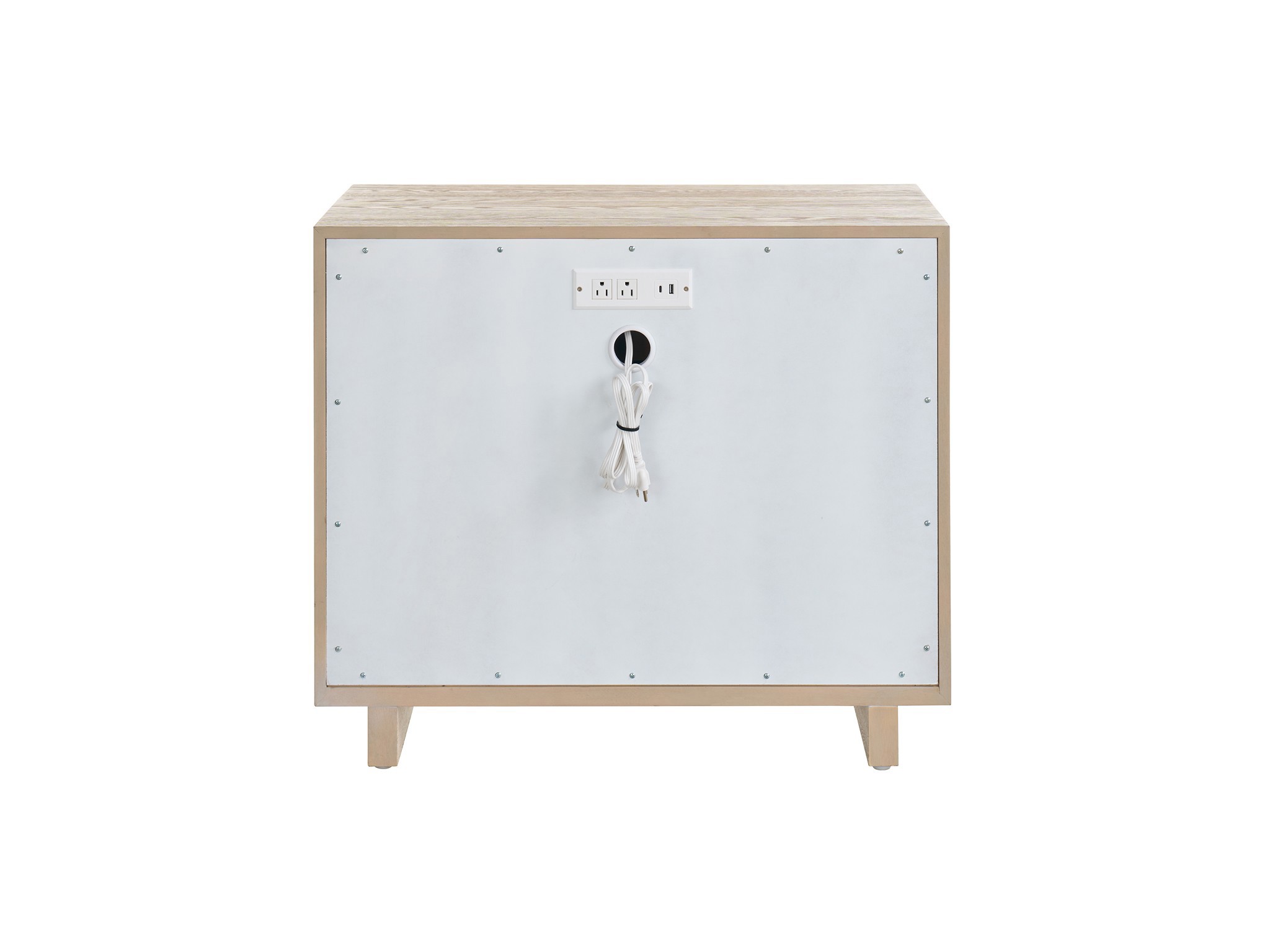 Desert Three Drawer Nightstand - Silo with a white background