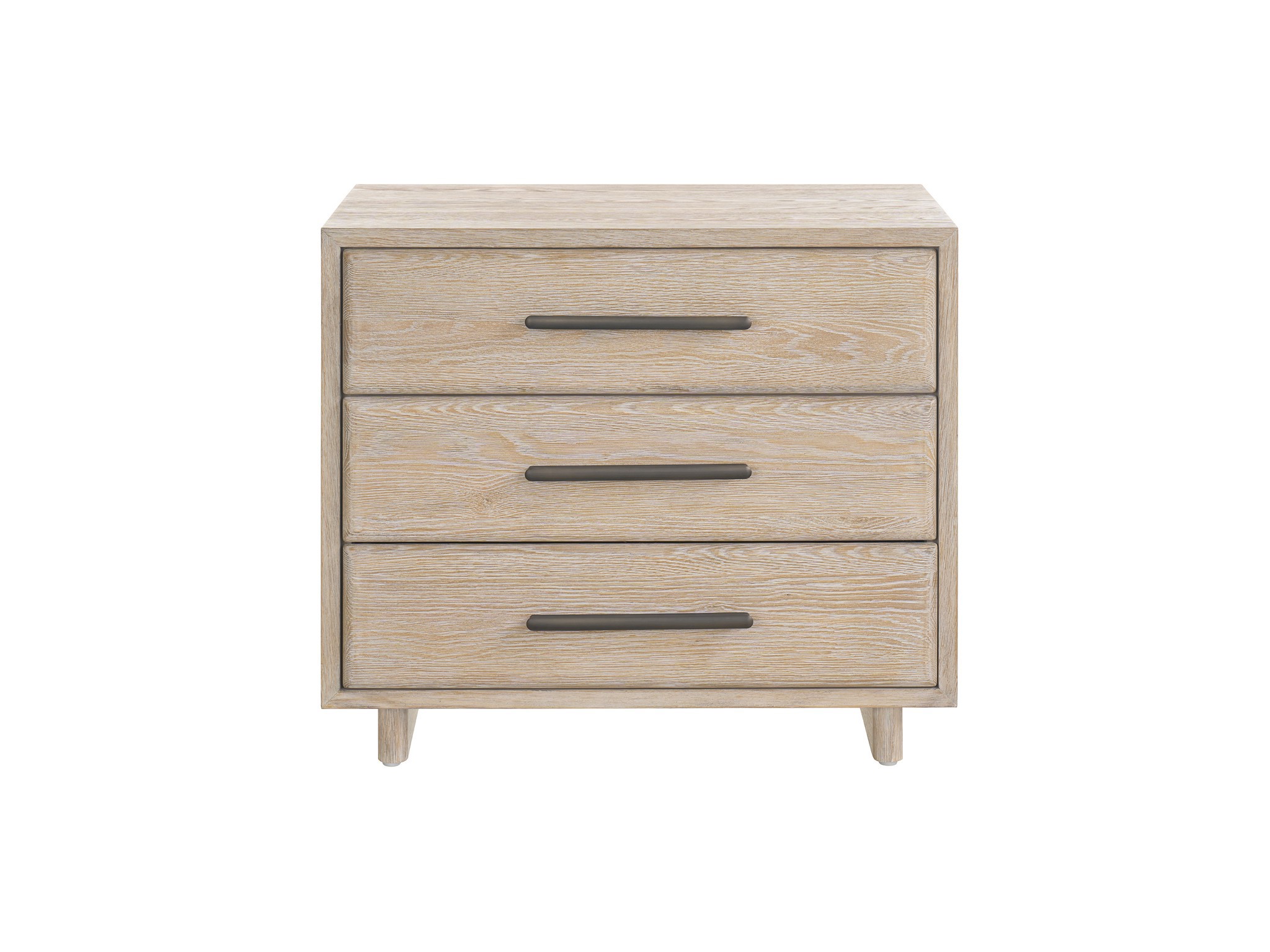Desert Three Drawer Nightstand - Silo with a white background