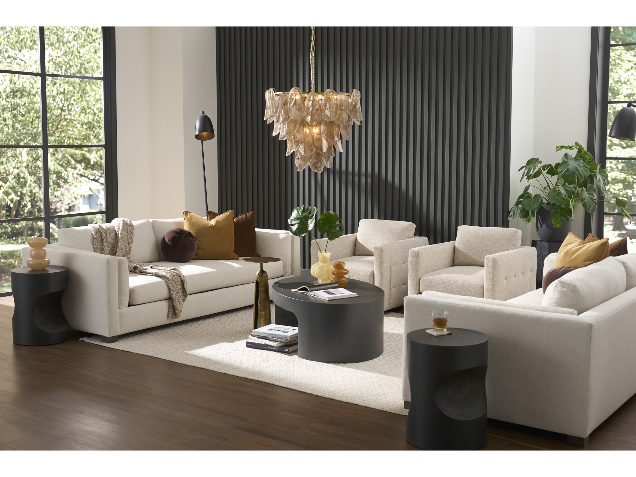 Concrete Side Table - Multiple item room scene
