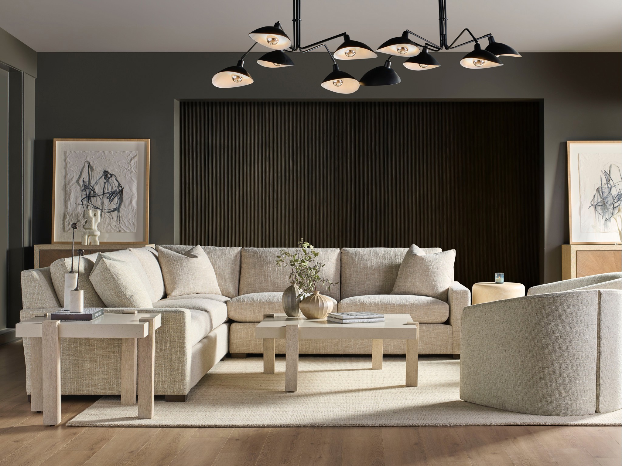 Fletcher 3 pc Sectional - Multiple item room scene