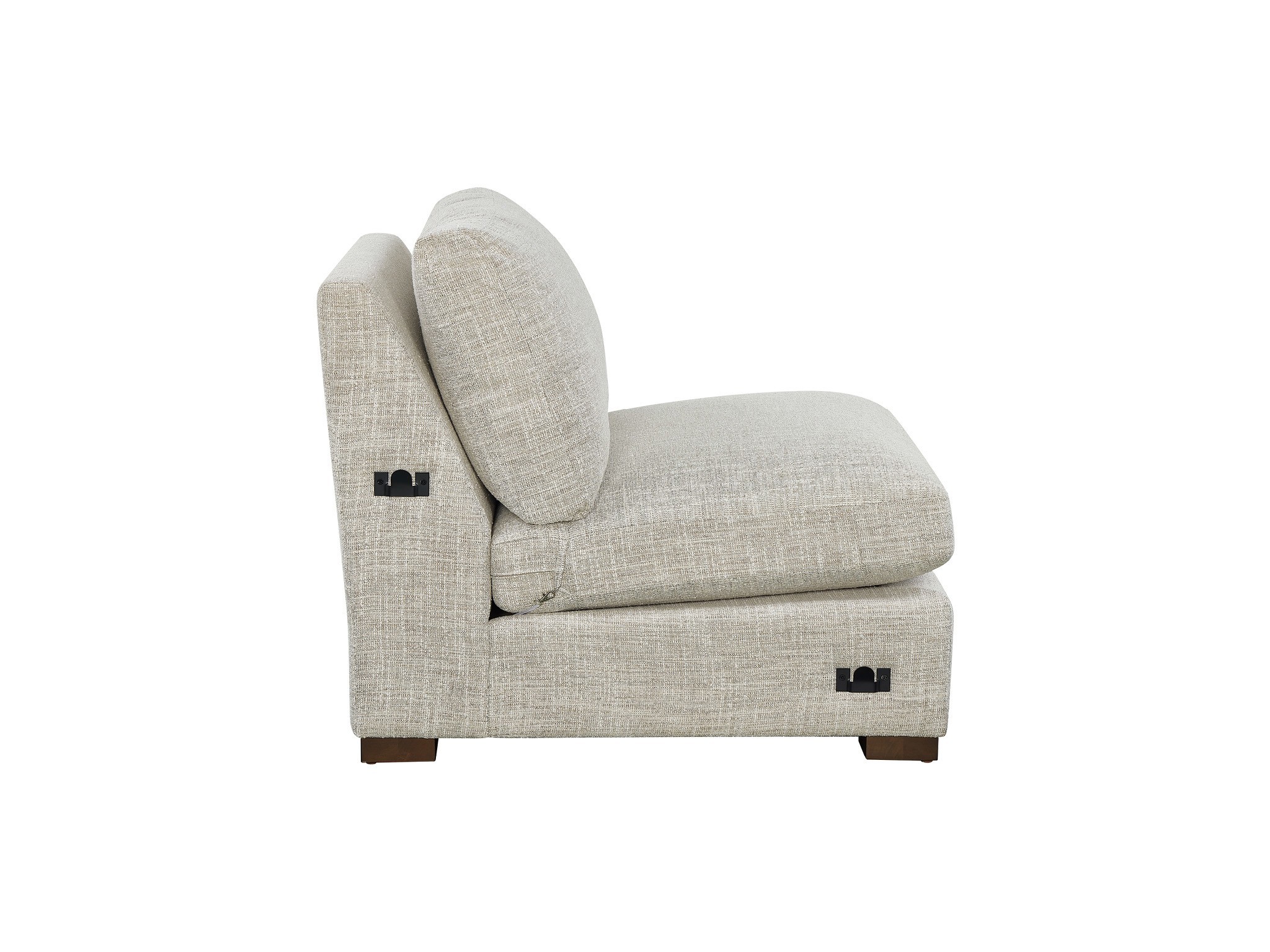 Fletcher Armless Chair - Silo with a white background