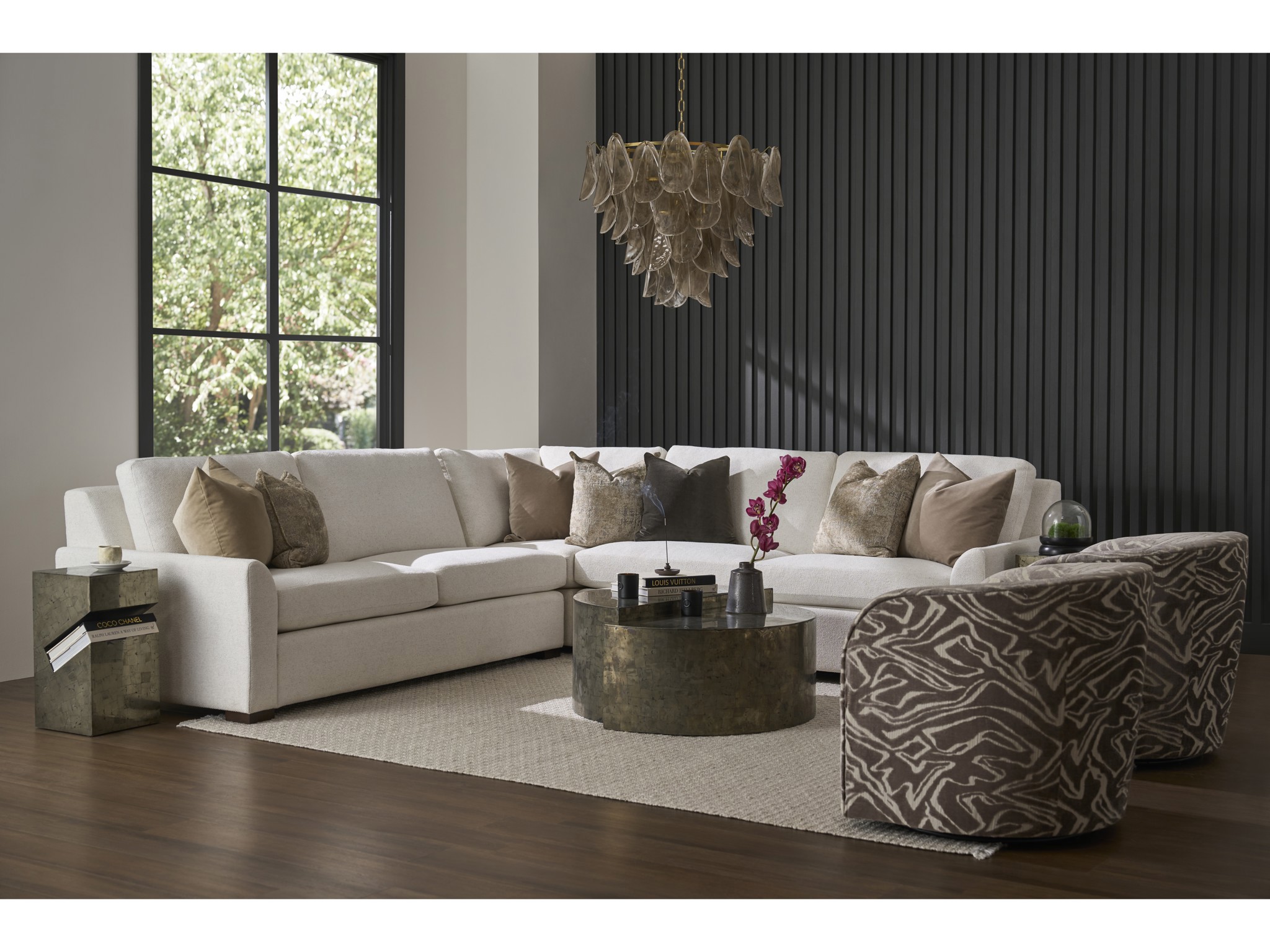 Pyrite Side Table - Multiple item room scene