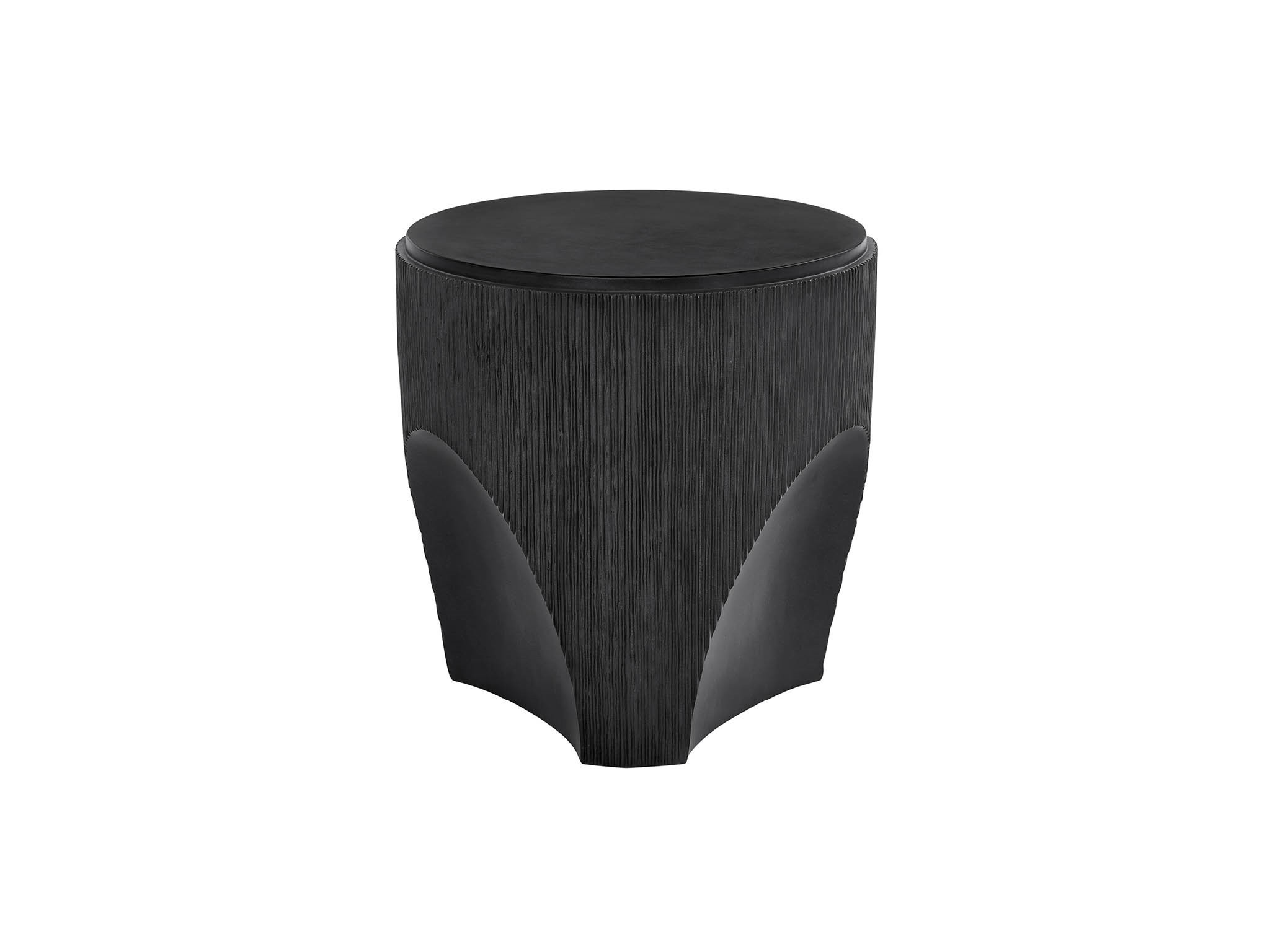 Cinder End Table - Silo with a white background