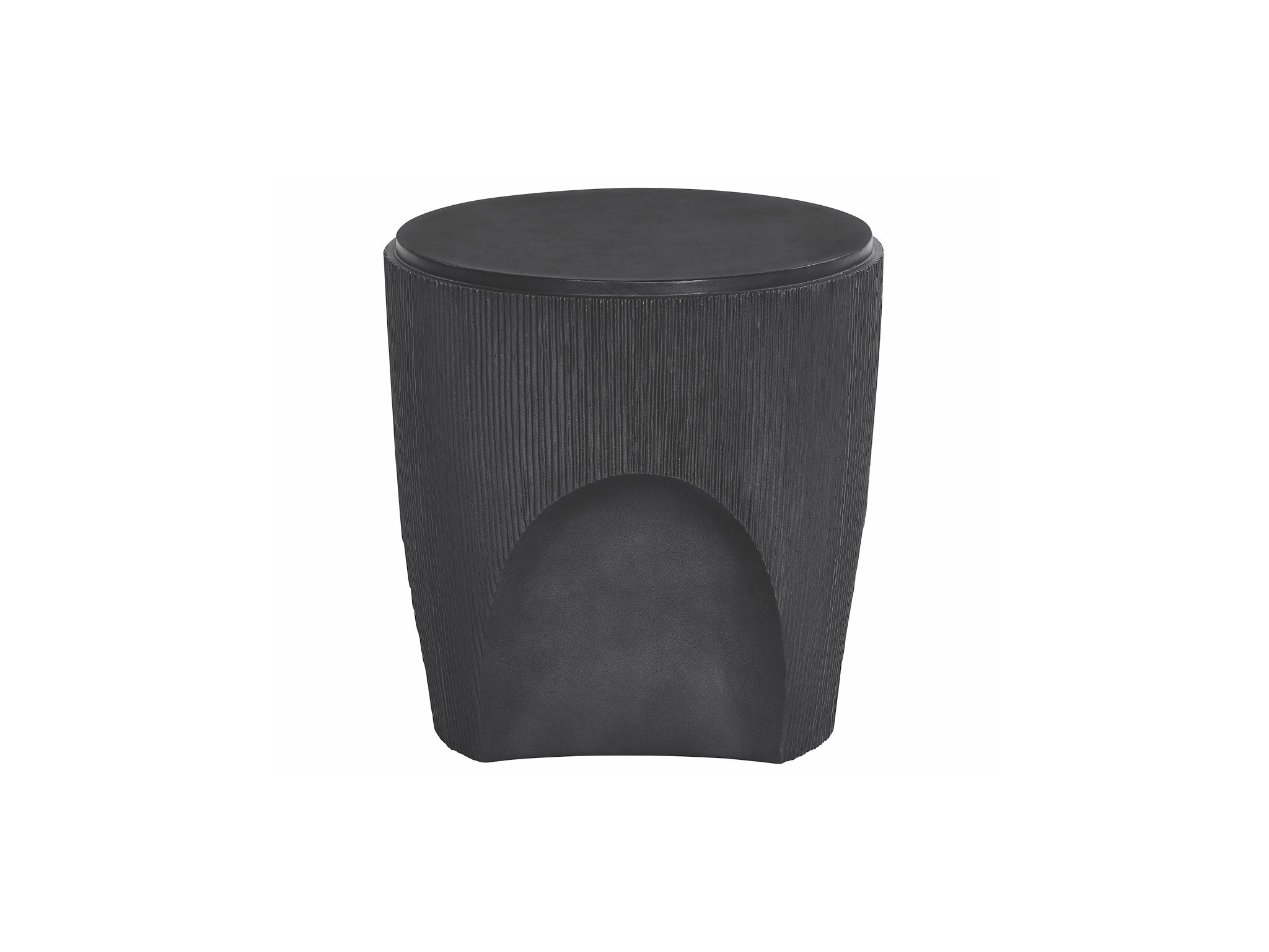 Cinder End Table - Silo with a white background