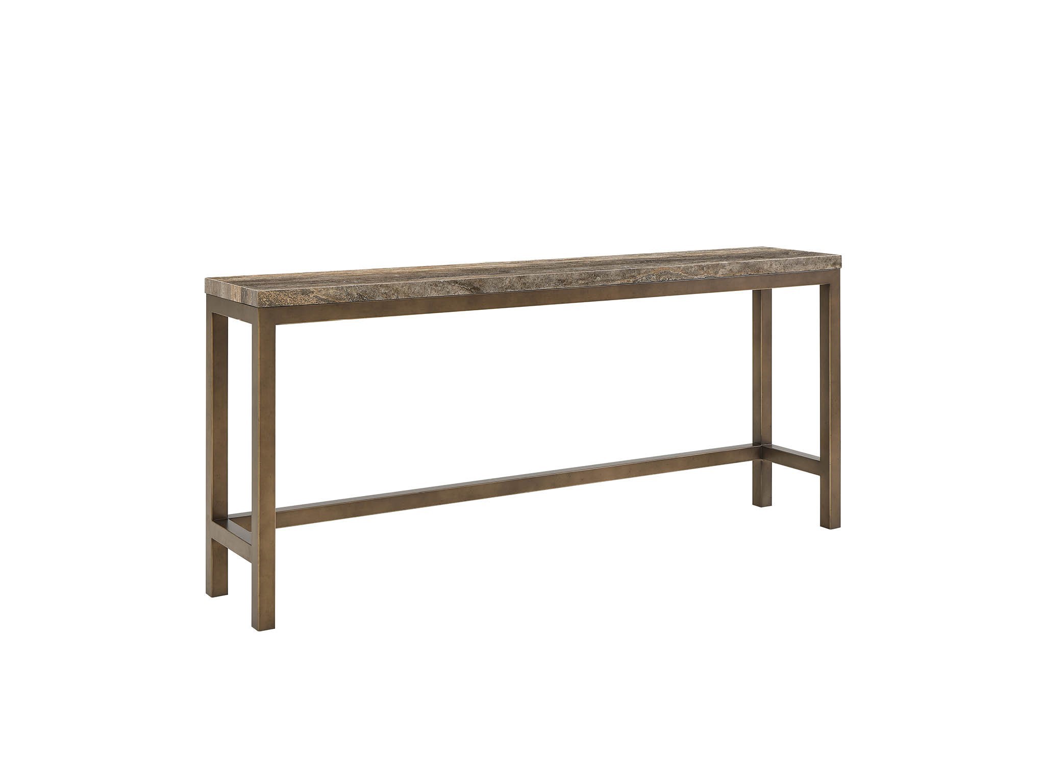Brindle Console with Stools - Silo with a white background