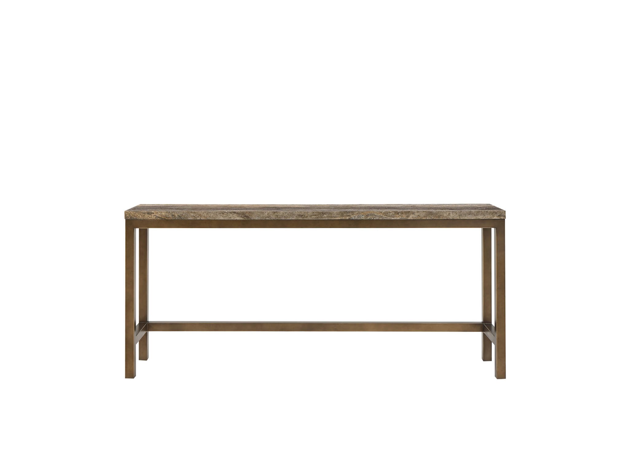 Brindle Console with Stools - Silo with a white background
