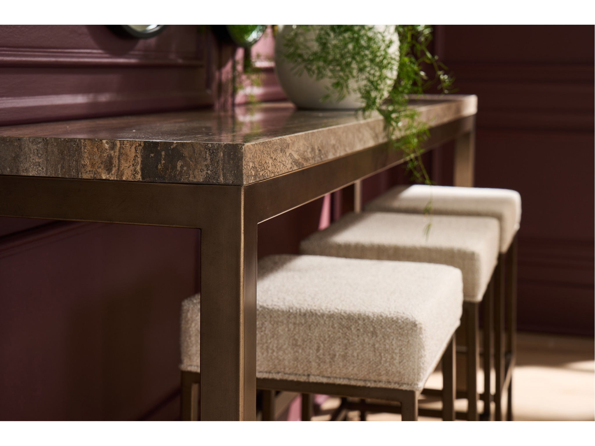 Brindle Console with Stools - Multiple item room scene