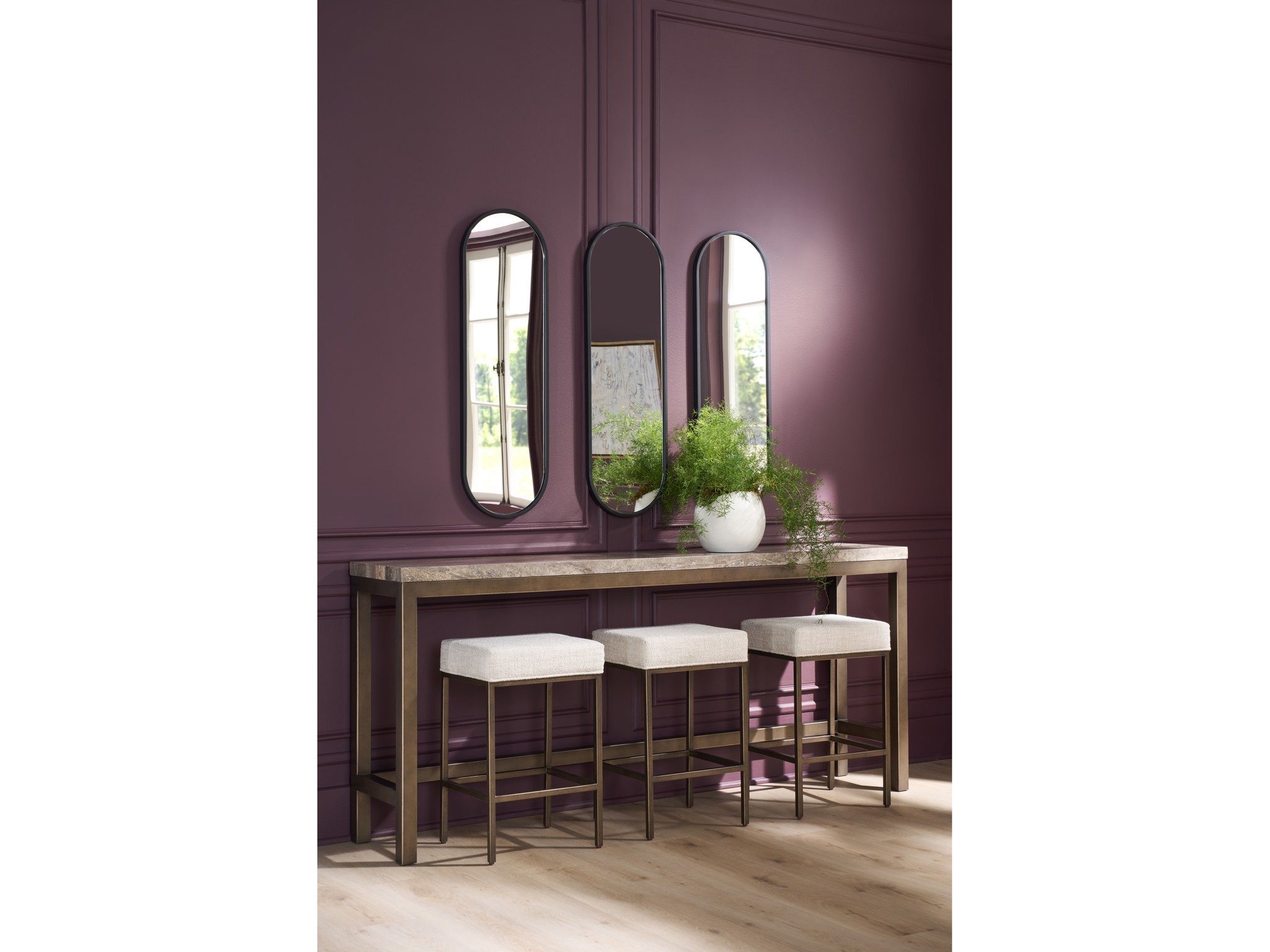 Brindle Console with Stools - Multiple item room scene