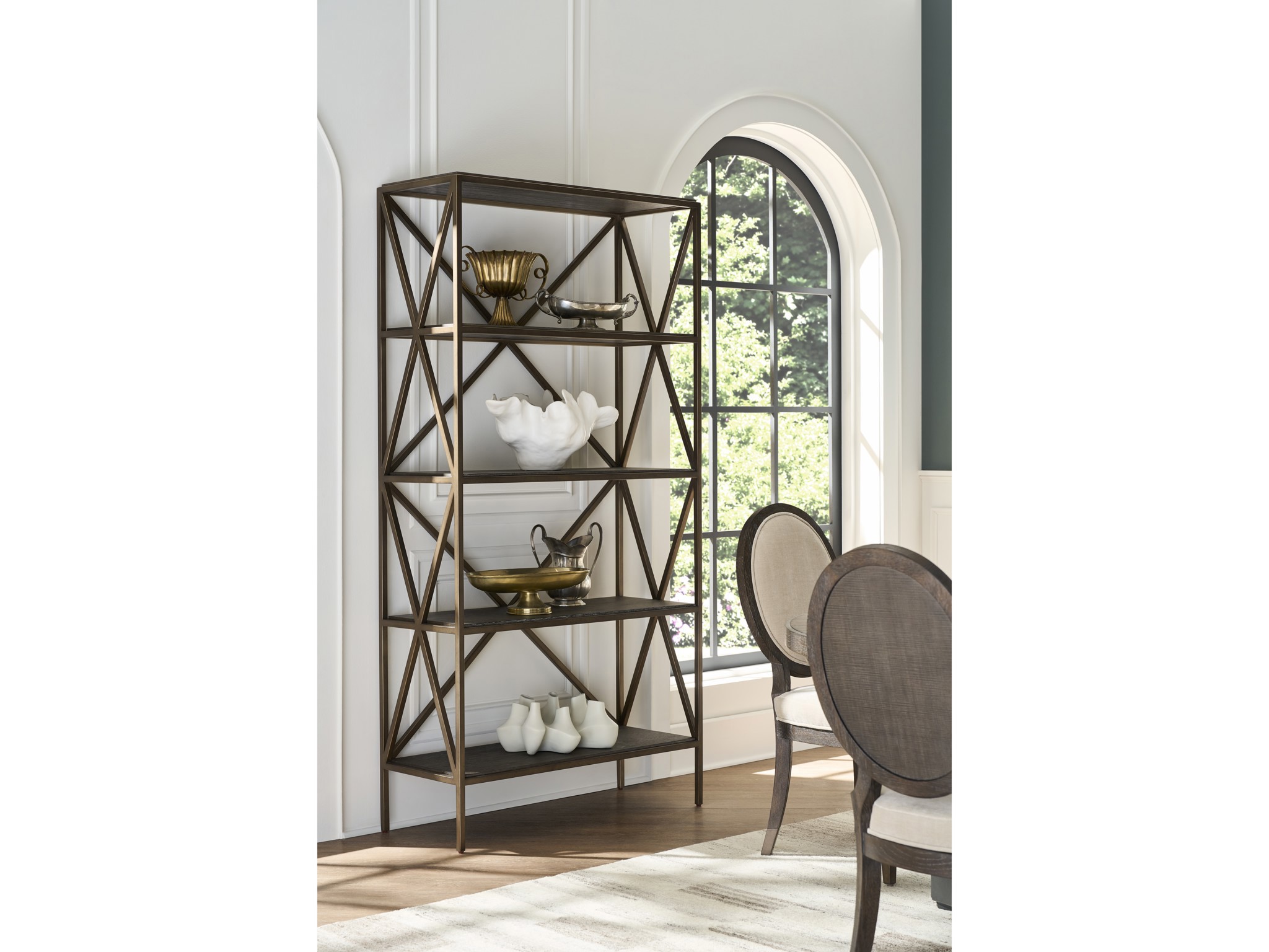 Cocoa Etagere - Multiple item room scene