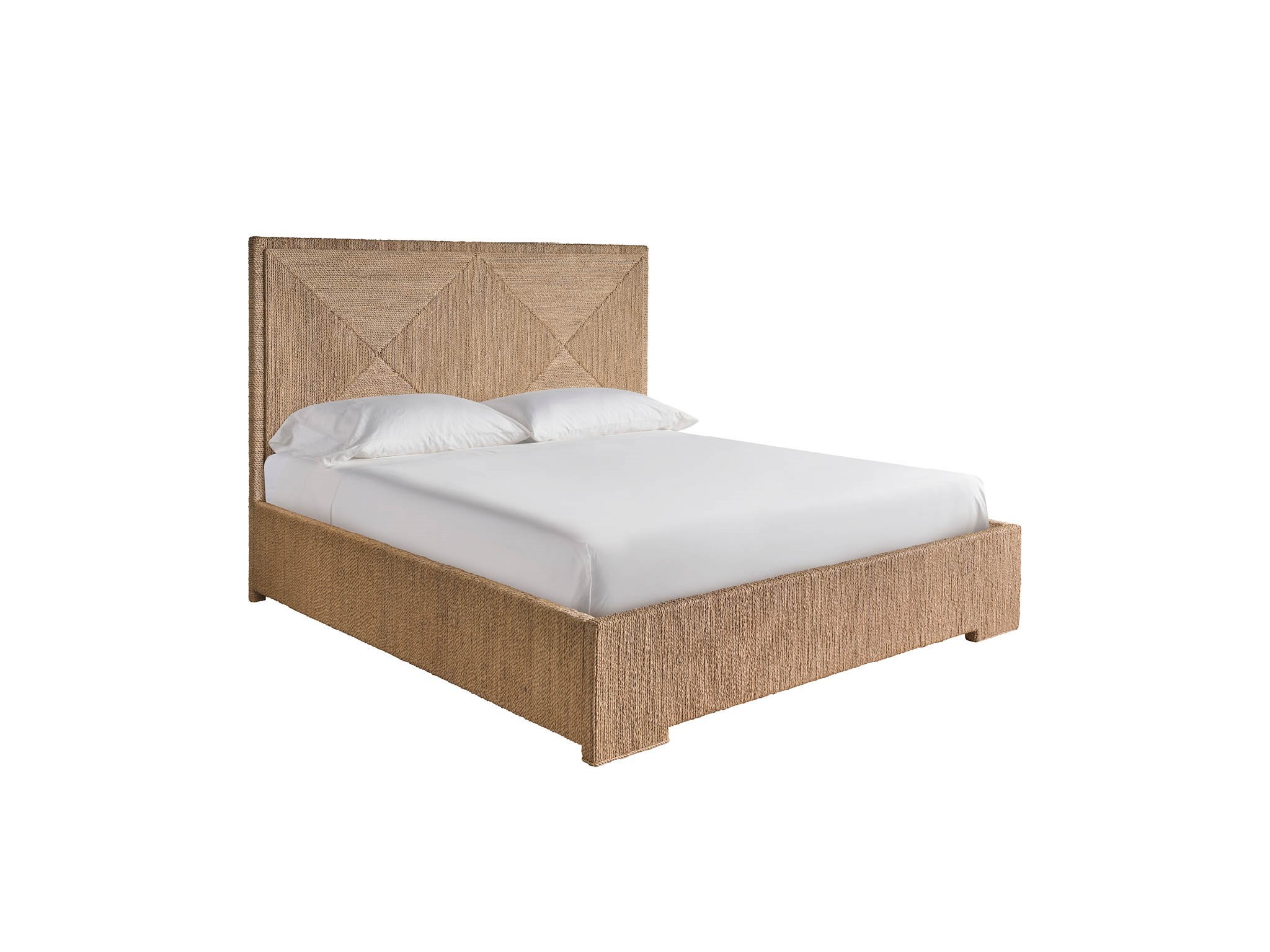 Abaca Woven Bed Queen - Silo with a white background