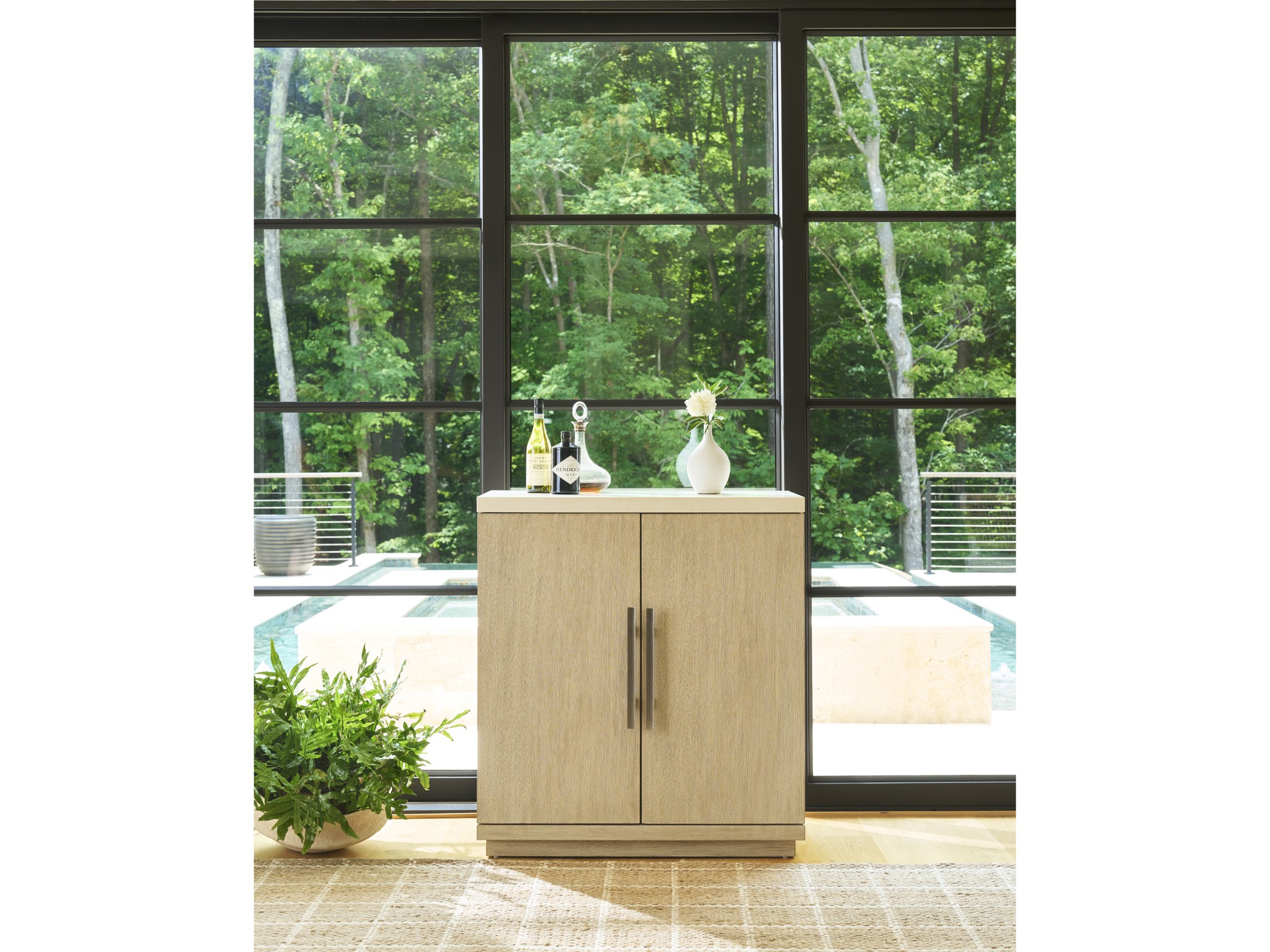 Dockside Bar Cabinet - Multiple item room scene