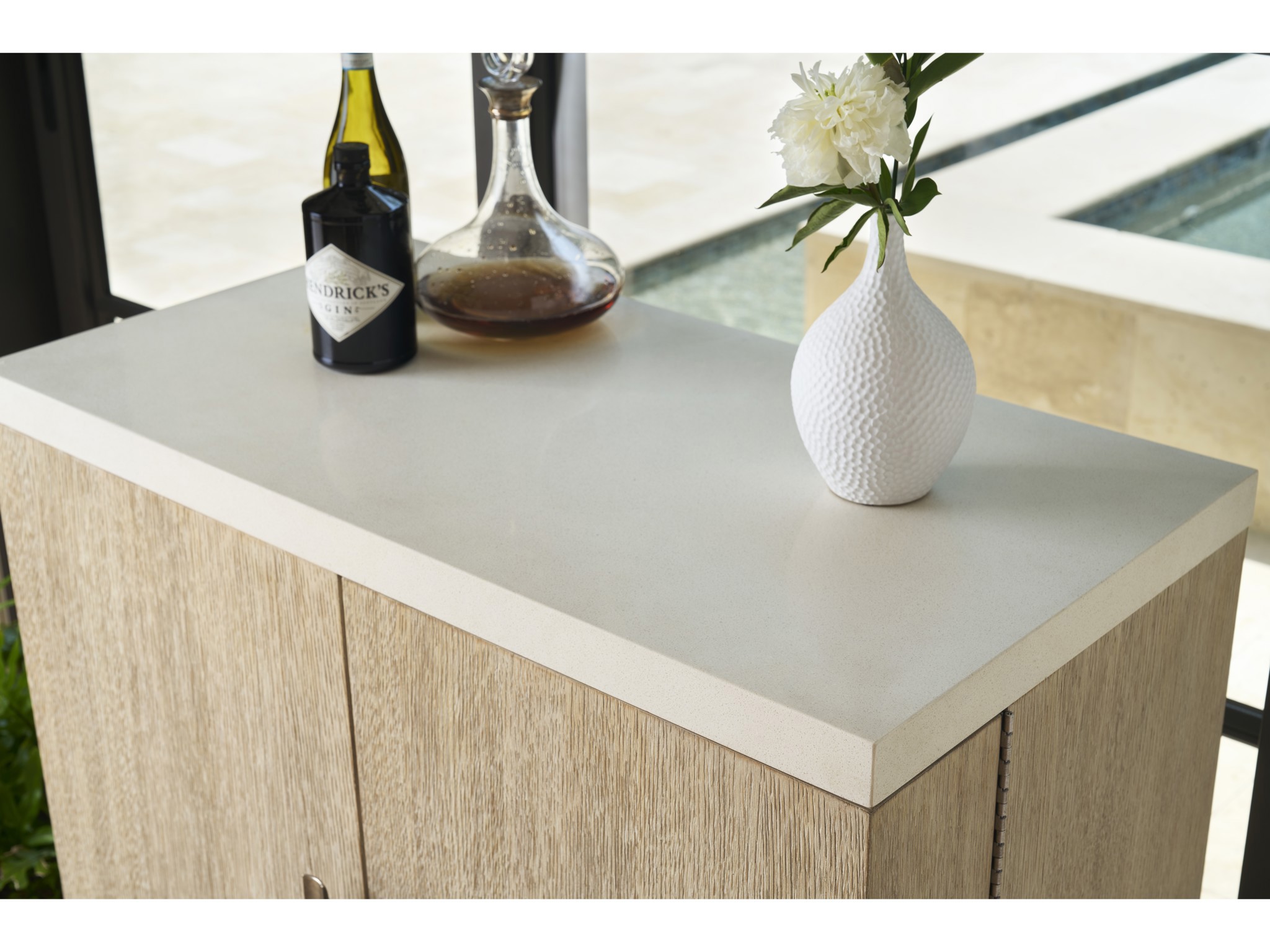 Dockside Bar Cabinet - Multiple item room scene