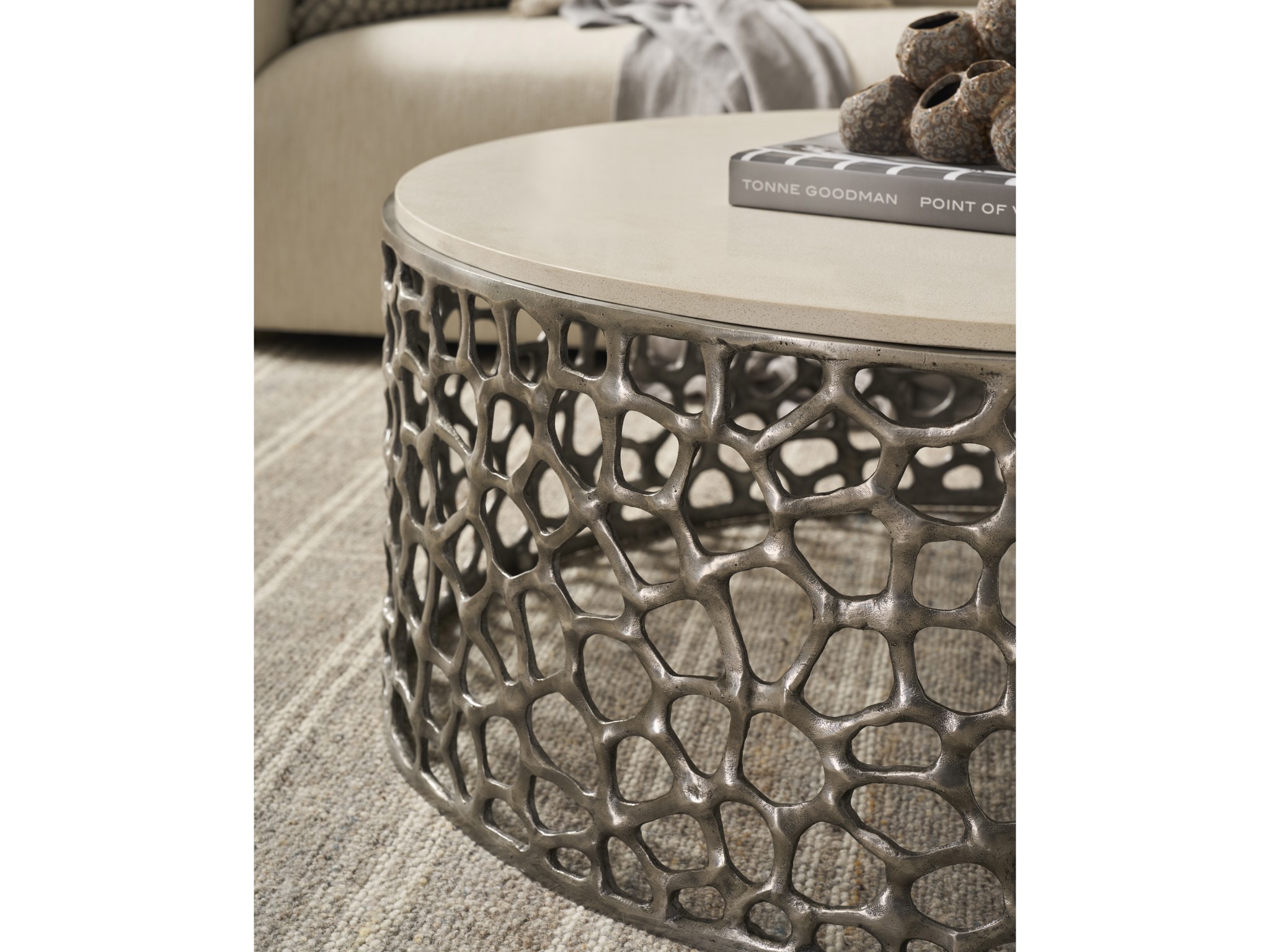 Coral Cocktail Table - Multiple item room scene