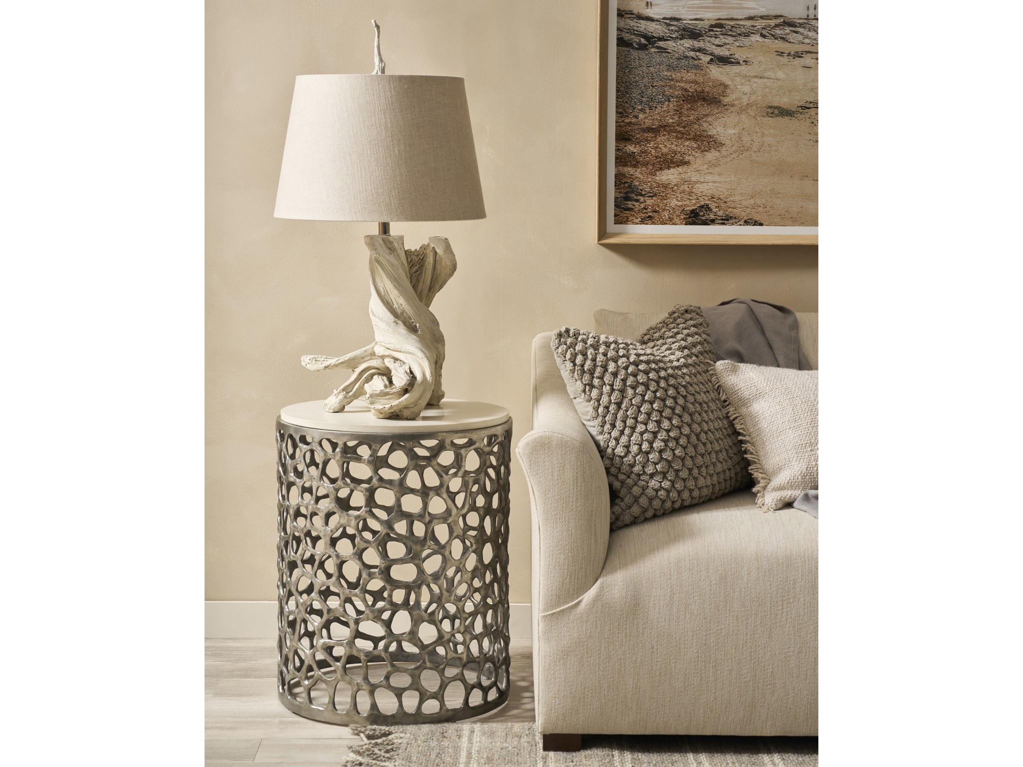 Coral Side Table - Multiple item room scene