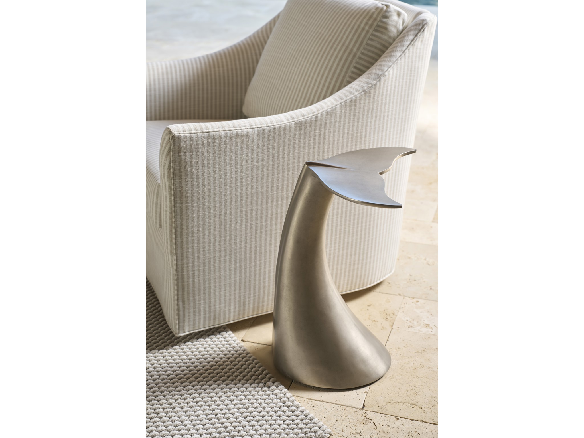 Whale Tail Accent Table - Multiple item room scene