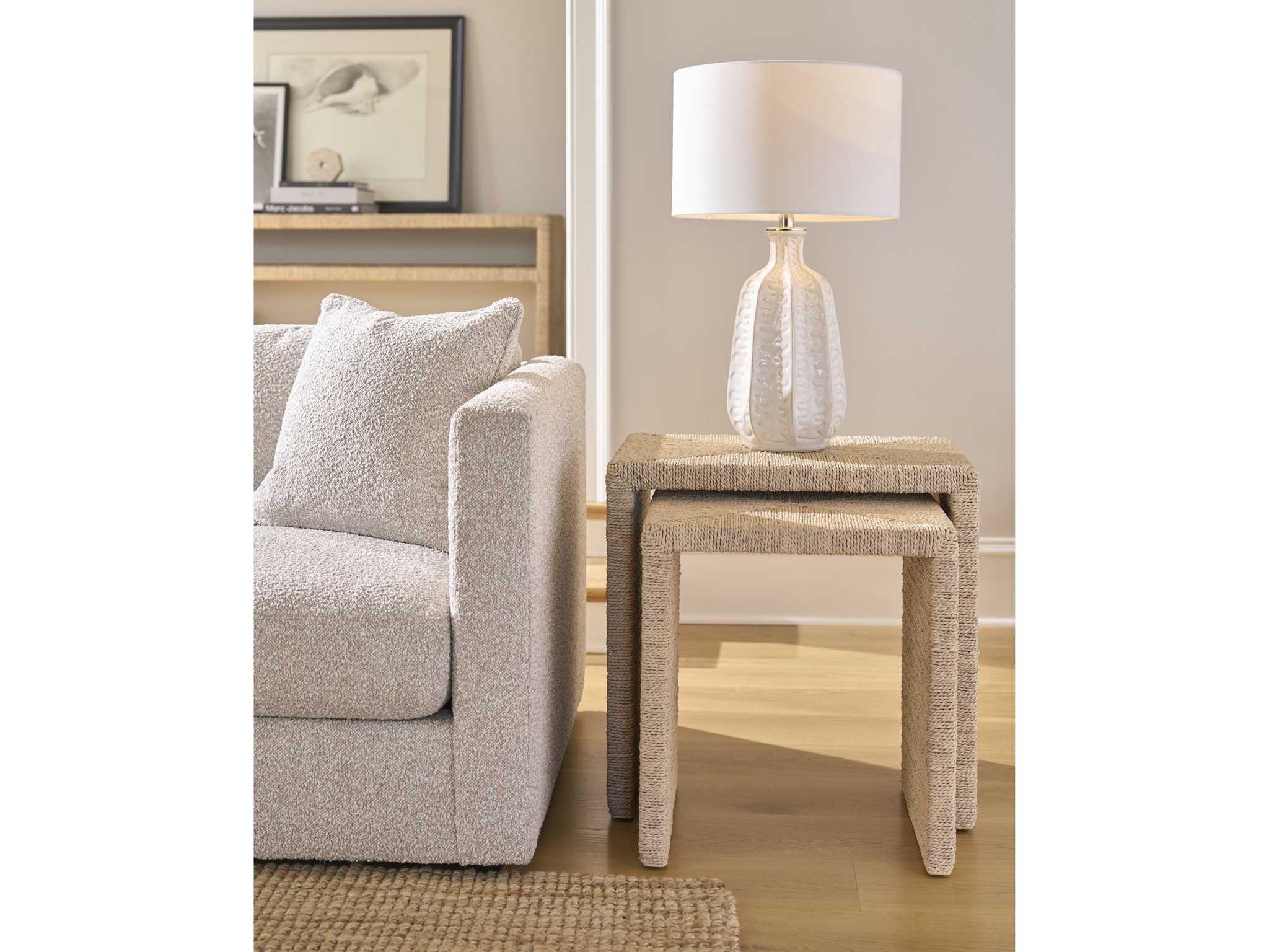 Abaca Nesting Tables - Multiple item room scene