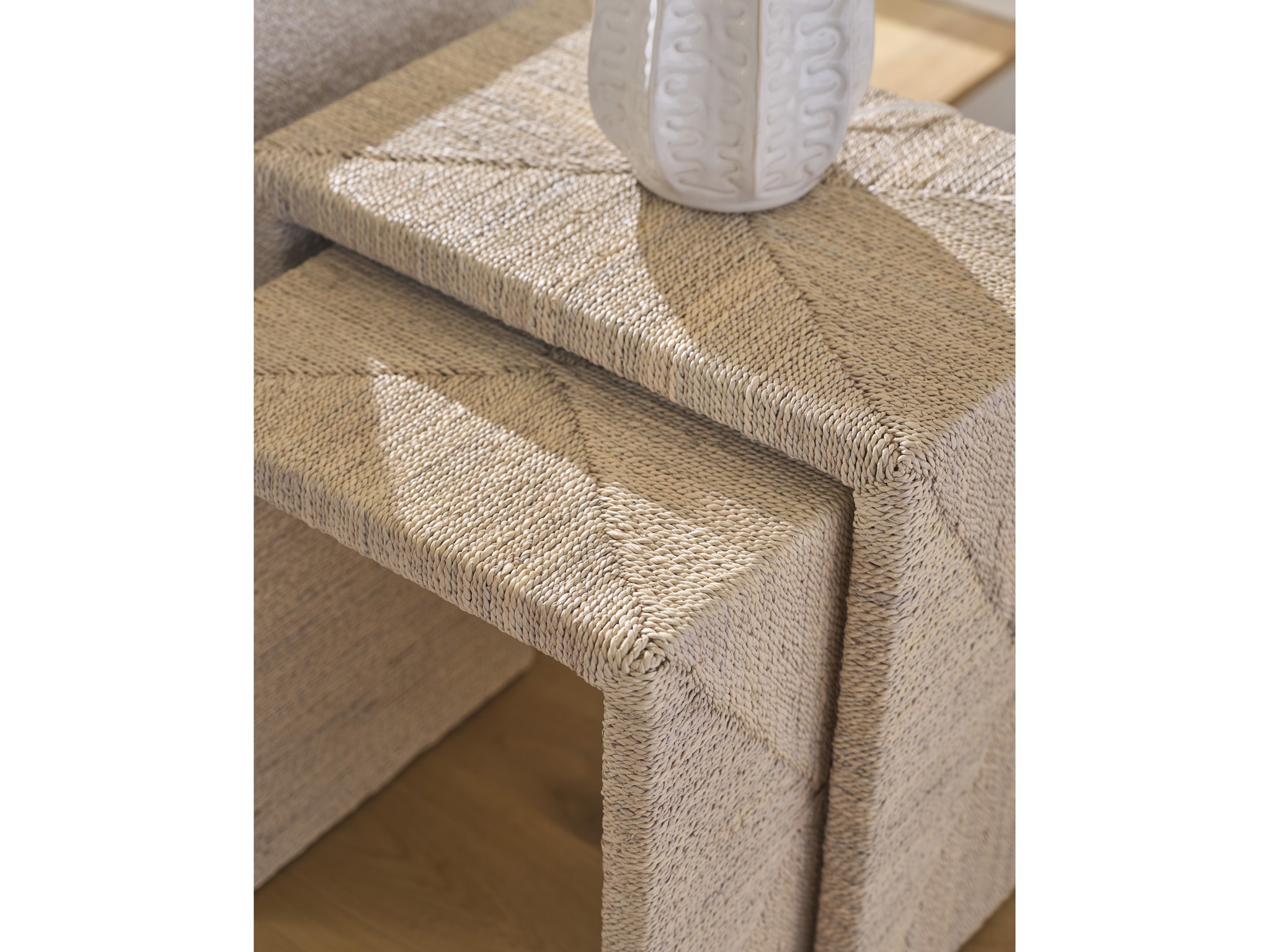Abaca Nesting Tables - Multiple item room scene