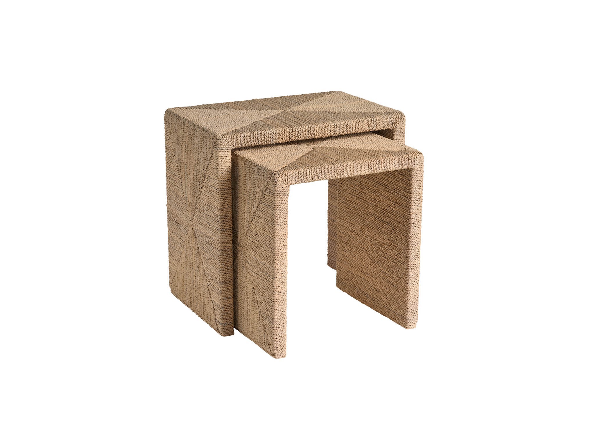 Abaca Nesting Tables - Silo with a white background