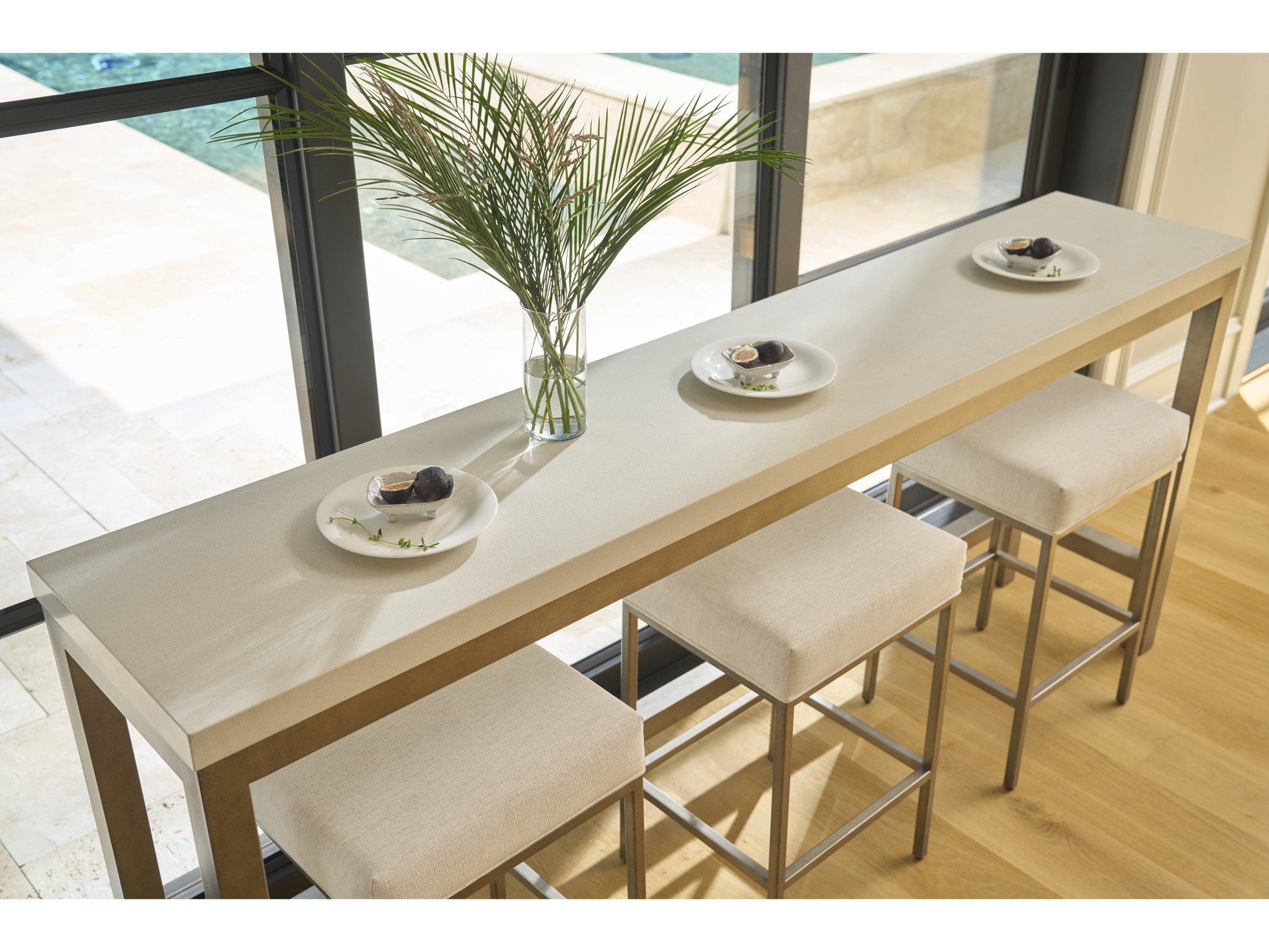 Oasis Console with Stools - Multiple item room scene
