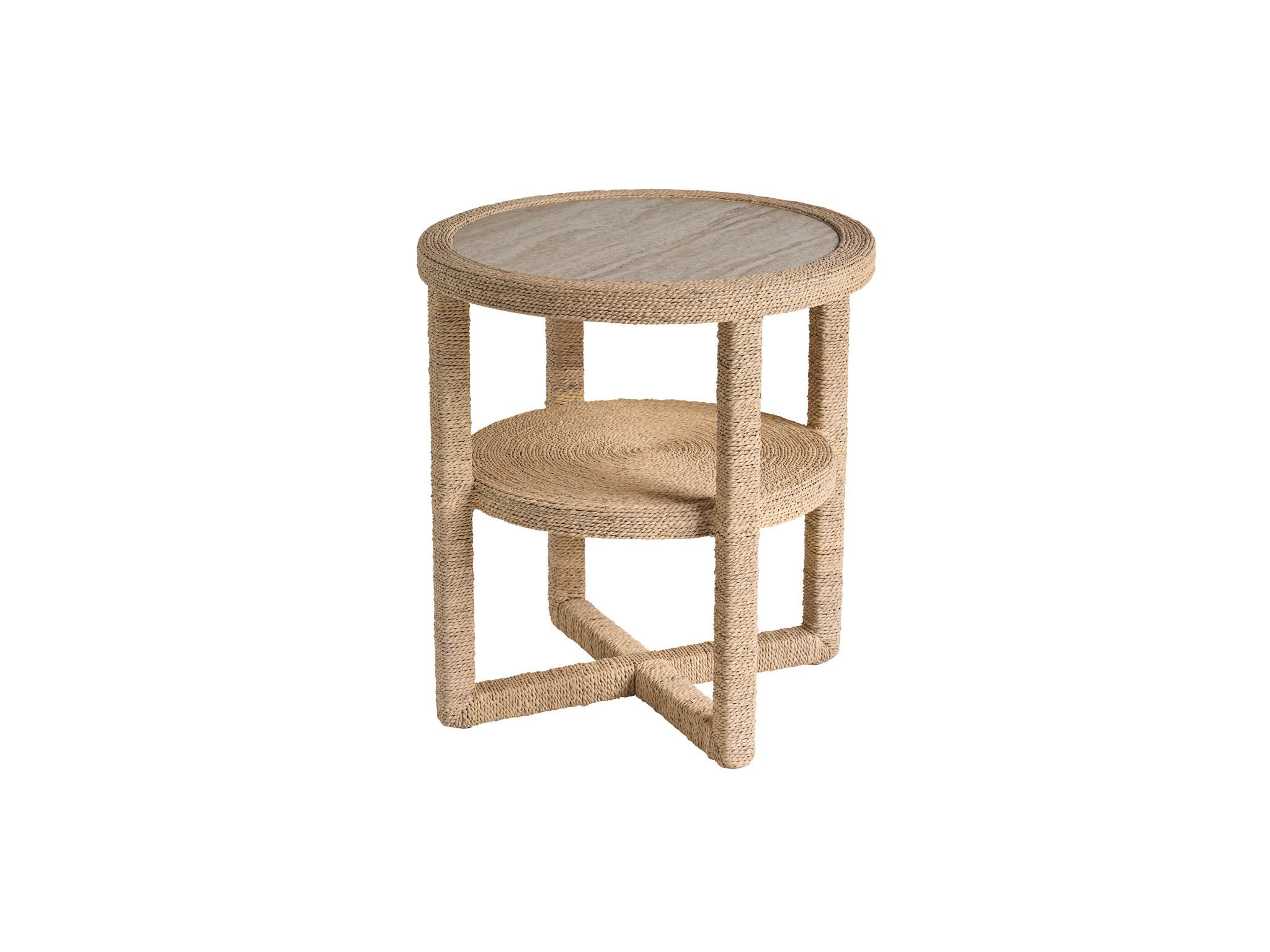 Abaca Side Table - Silo with a white background