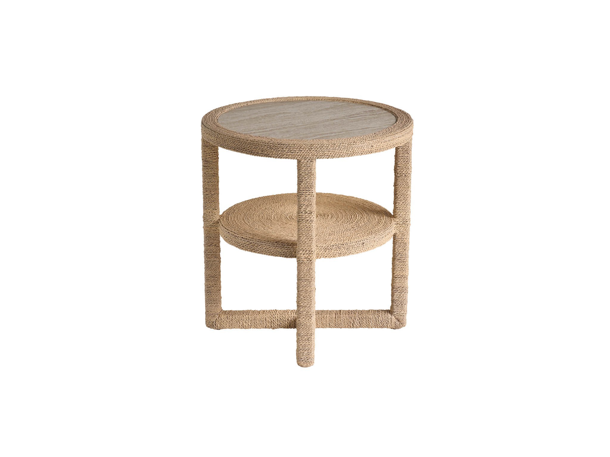 Abaca Side Table - Silo with a white background