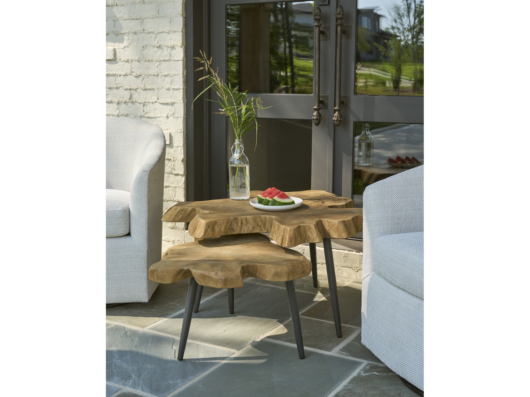 Driftwood Nesting Tables - Multiple item room scene
