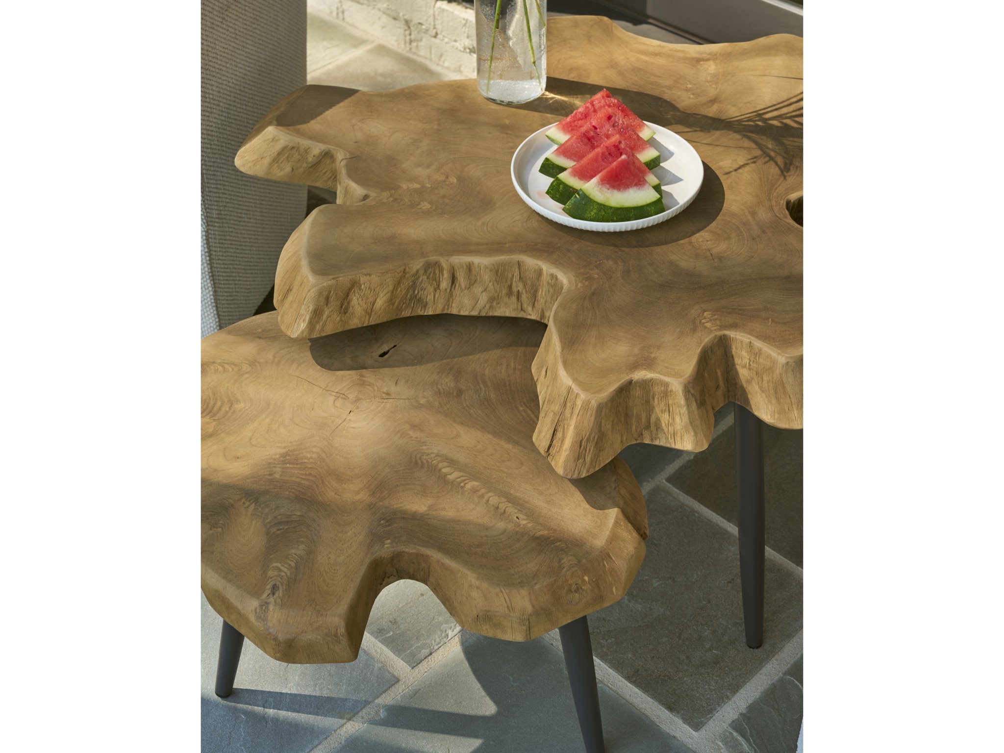 Driftwood Nesting Tables - Multiple item room scene