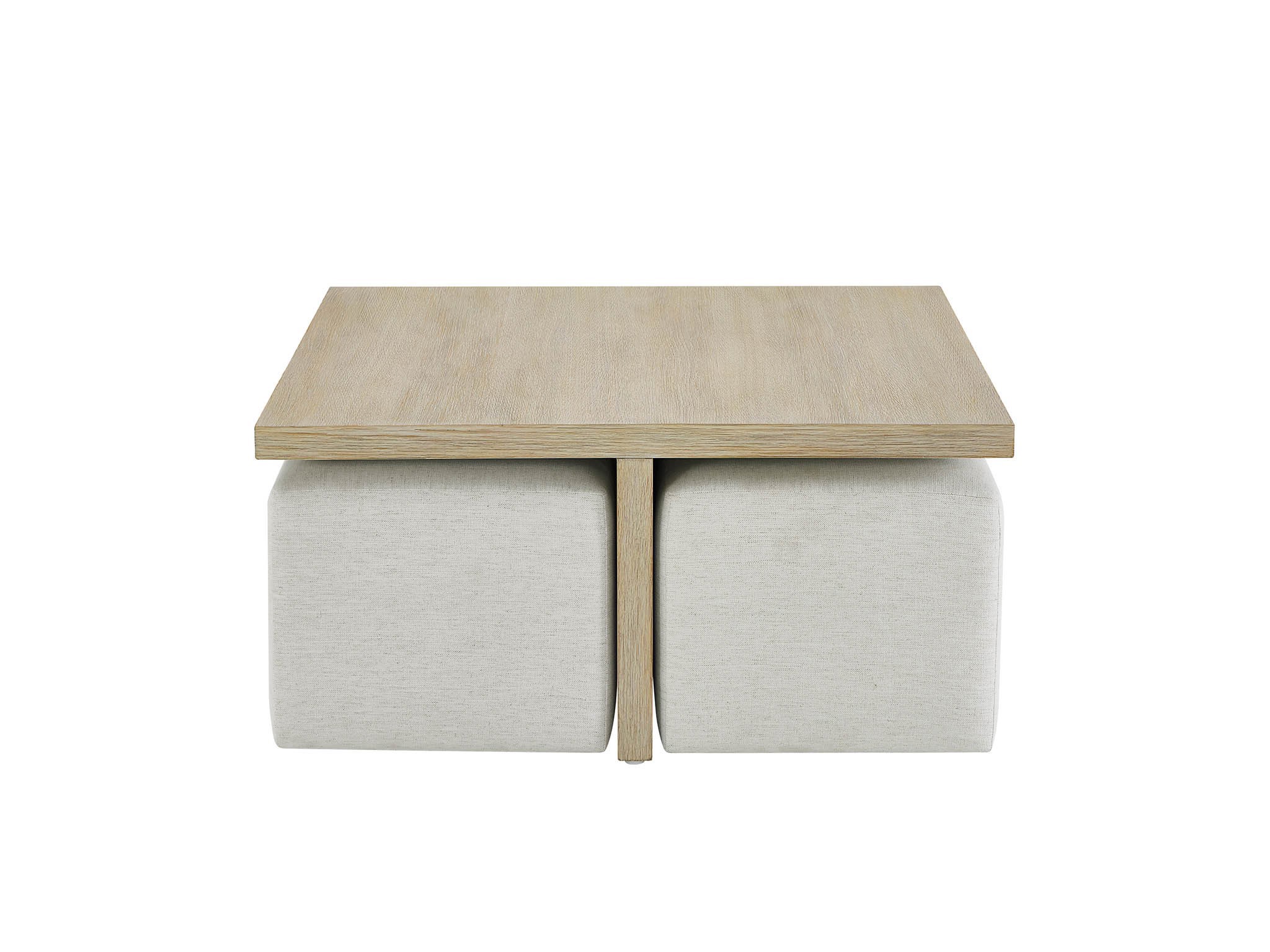 Dockside Cocktail Table with Ottomans - Silo with a white background