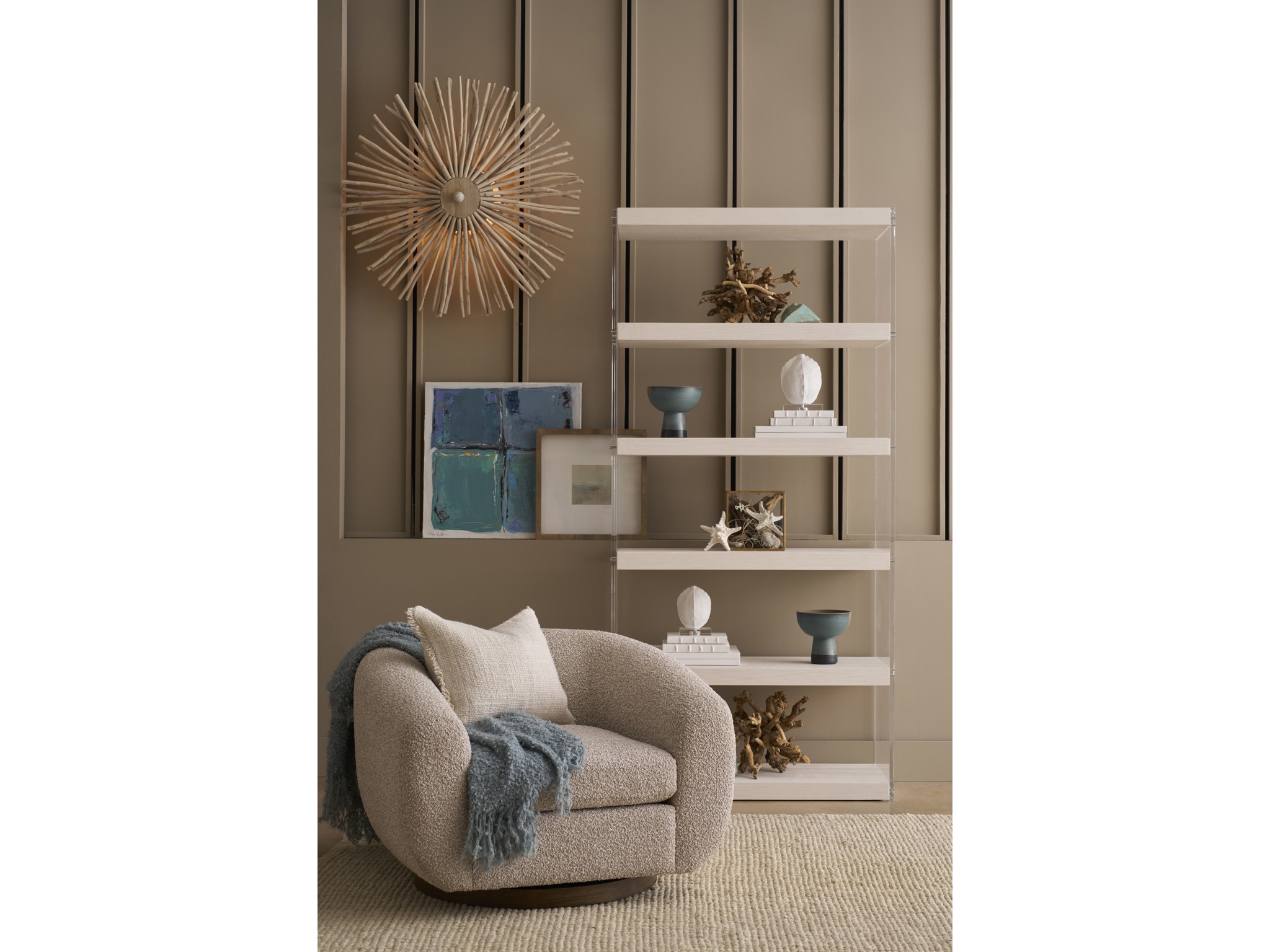 Shoreline Etagere - Multiple item room scene