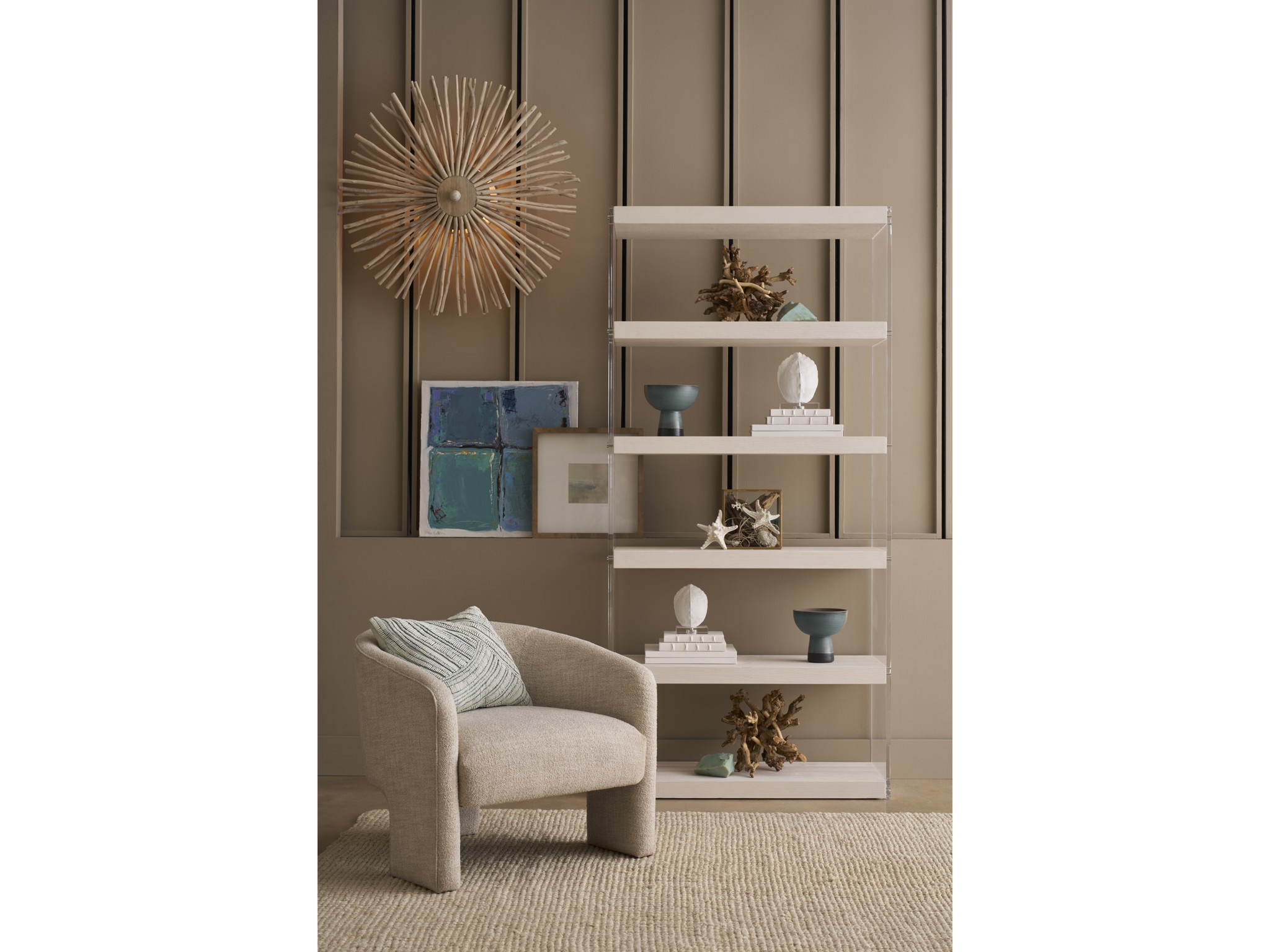 Shoreline Etagere - Multiple item room scene