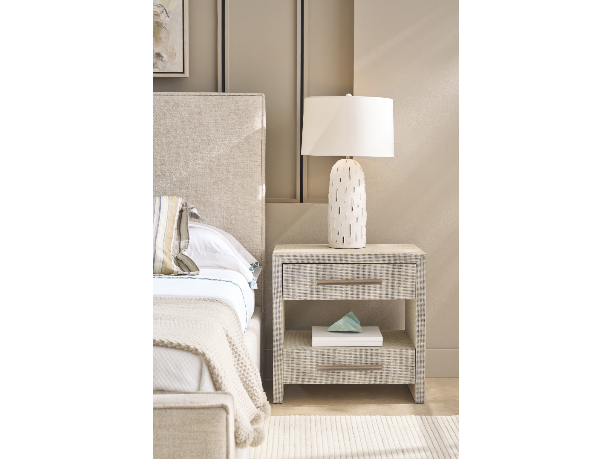 Seascape Nightstand - Multiple item room scene