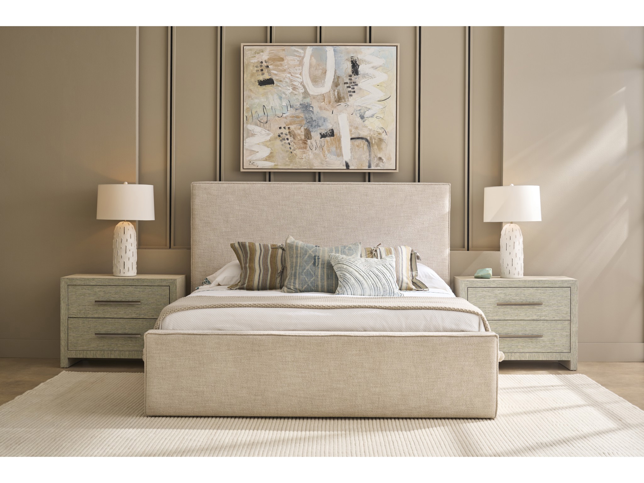 Seascape Nightstand - Multiple item room scene